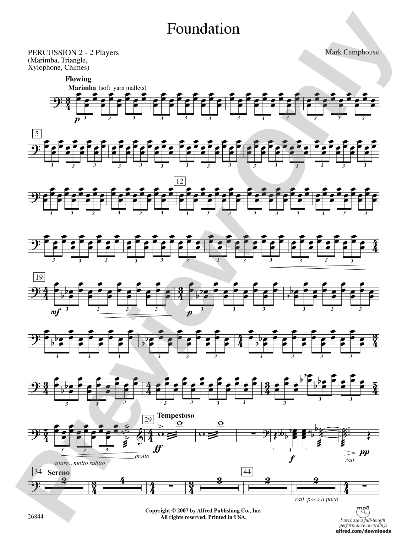 Foundation: 2nd Percussion