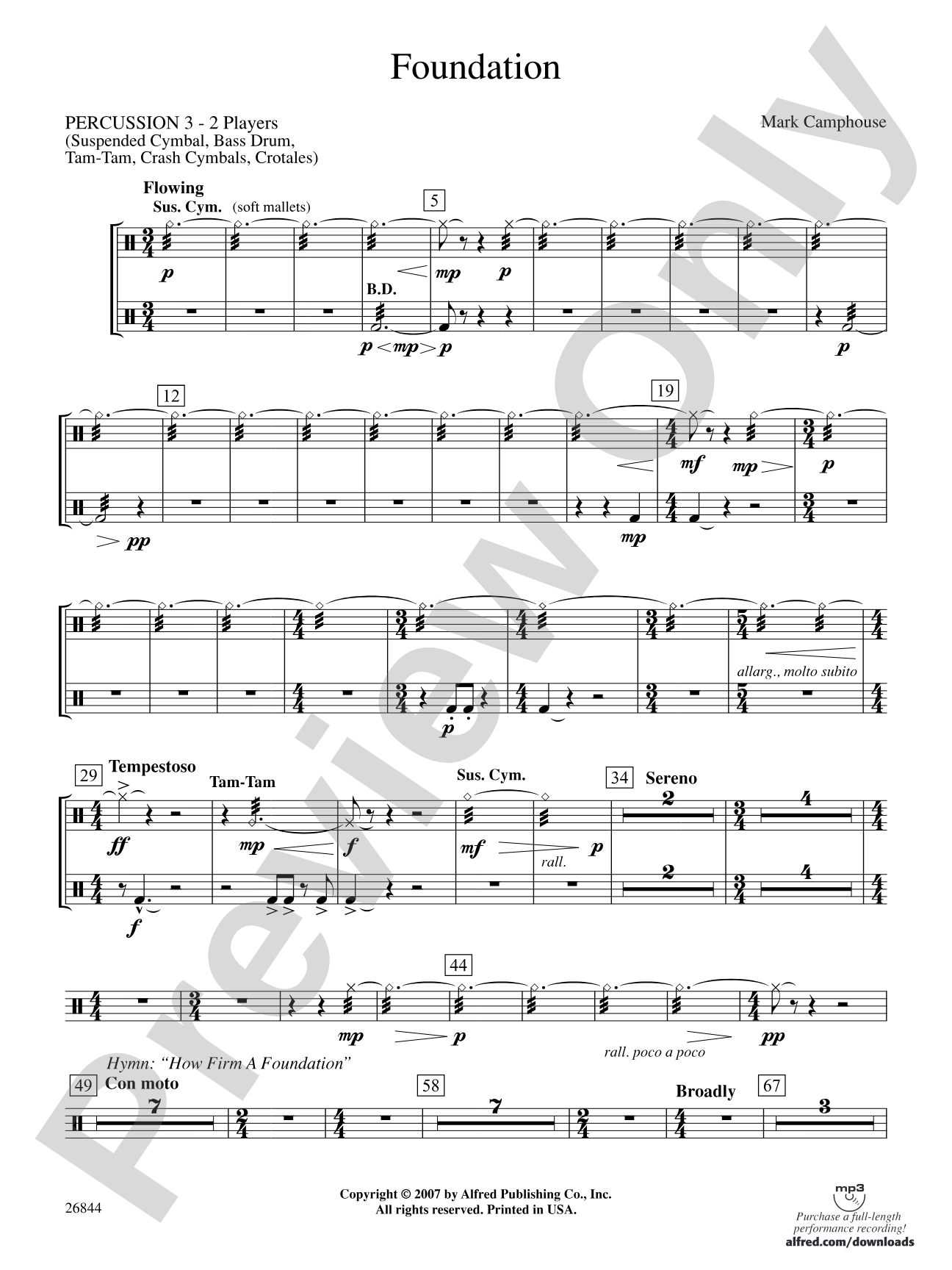 Foundation: 3rd Percussion