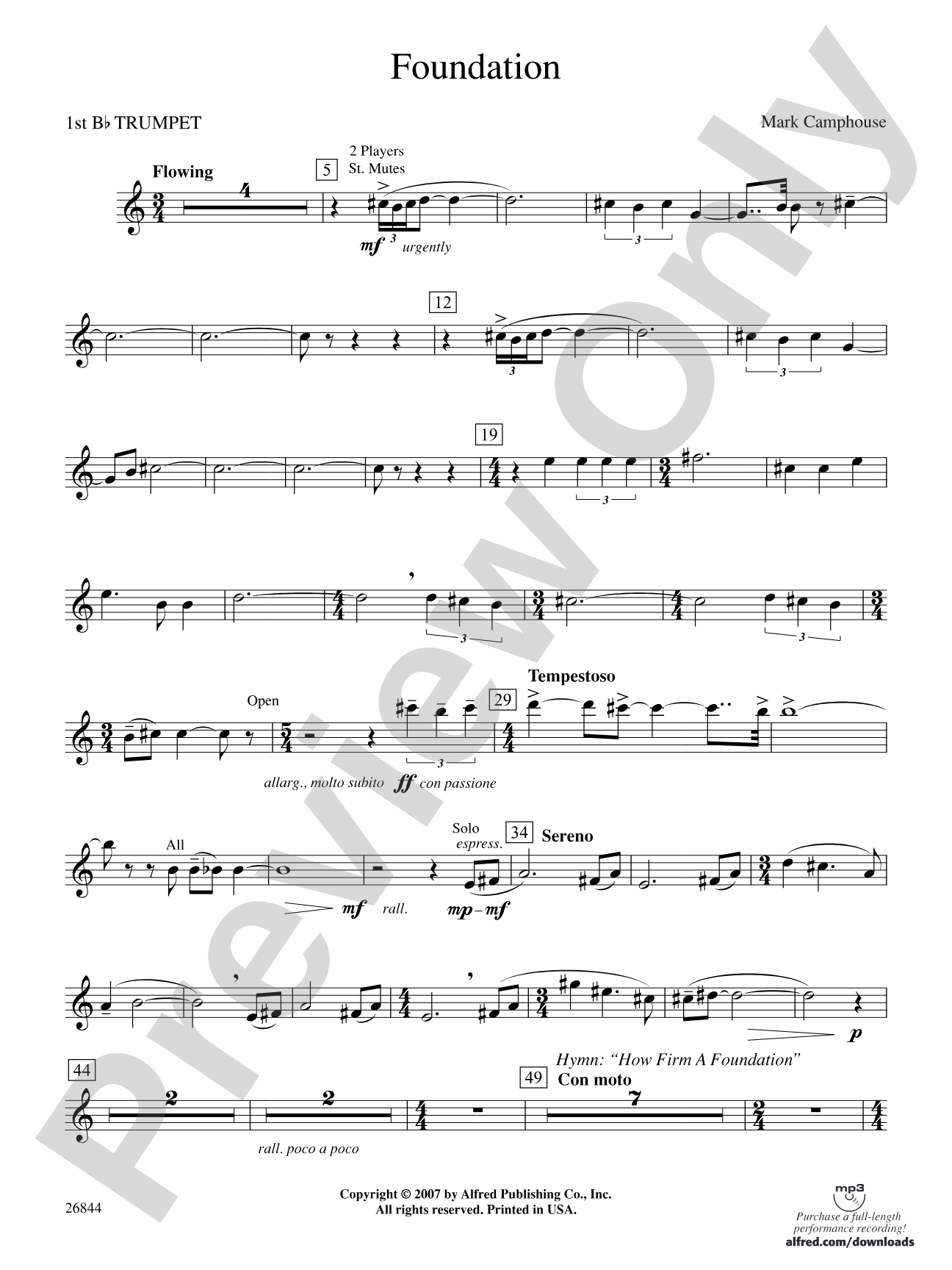 Foundation: 1st B-flat Trumpet