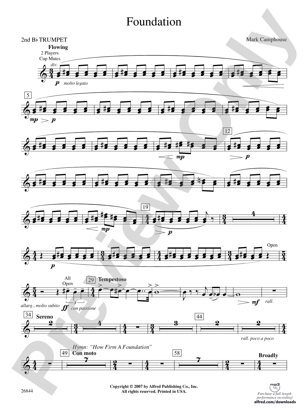 Foundation: 2nd B-flat Trumpet