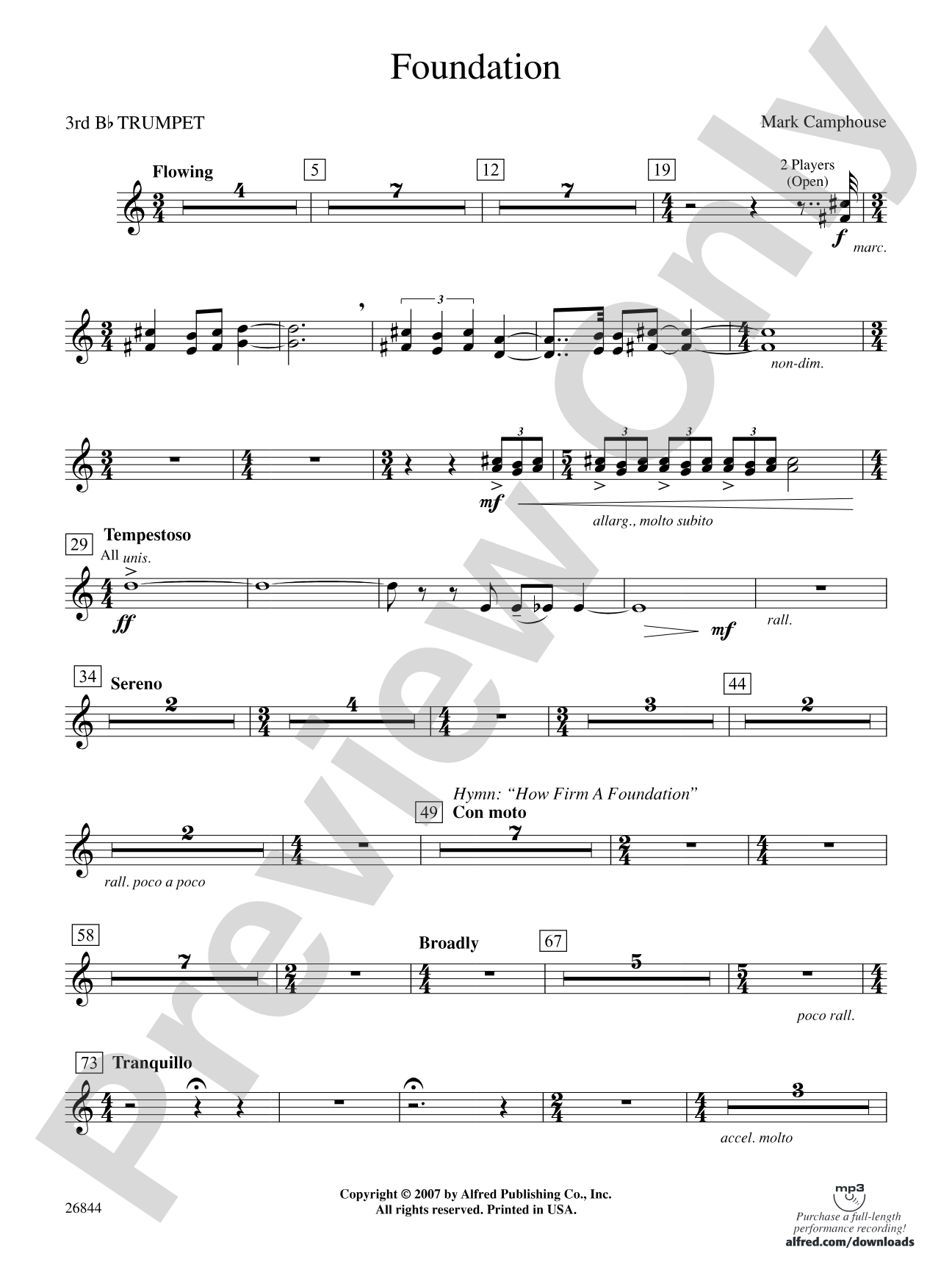 Foundation: 3rd B-flat Trumpet