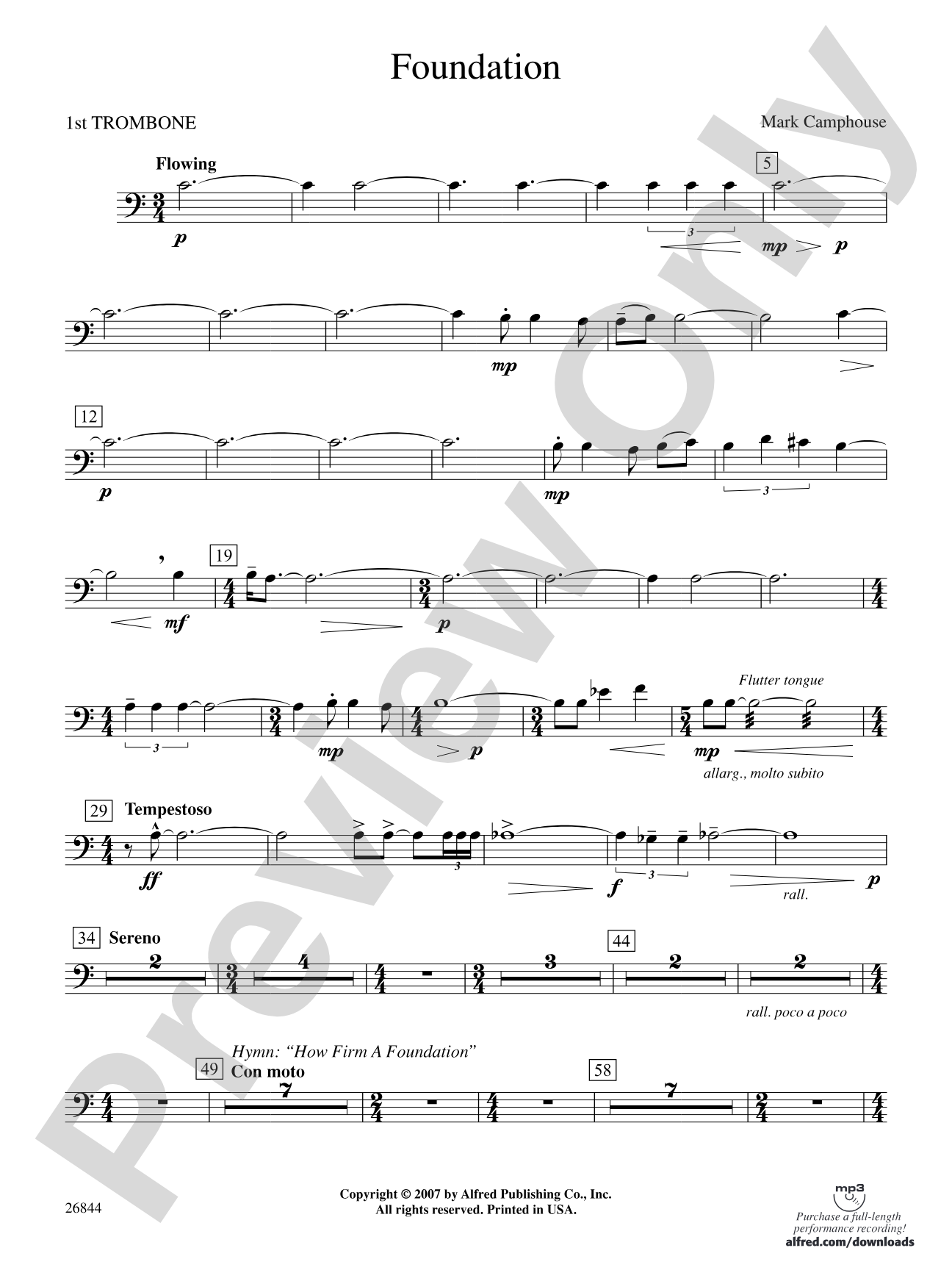 Foundation: 1st Trombone