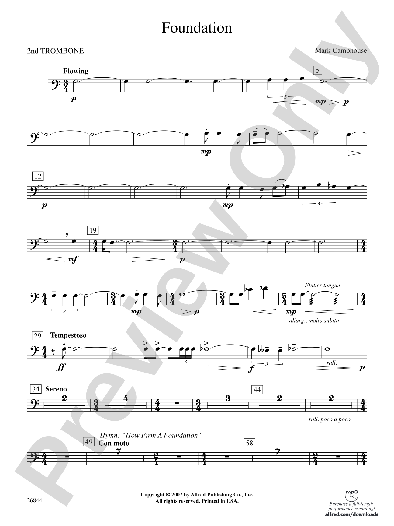 Foundation: 2nd Trombone