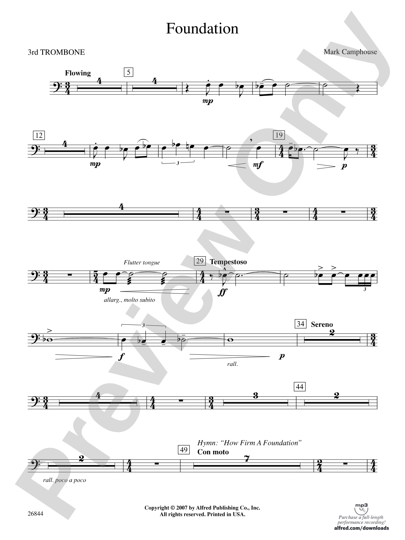 Foundation: 3rd Trombone