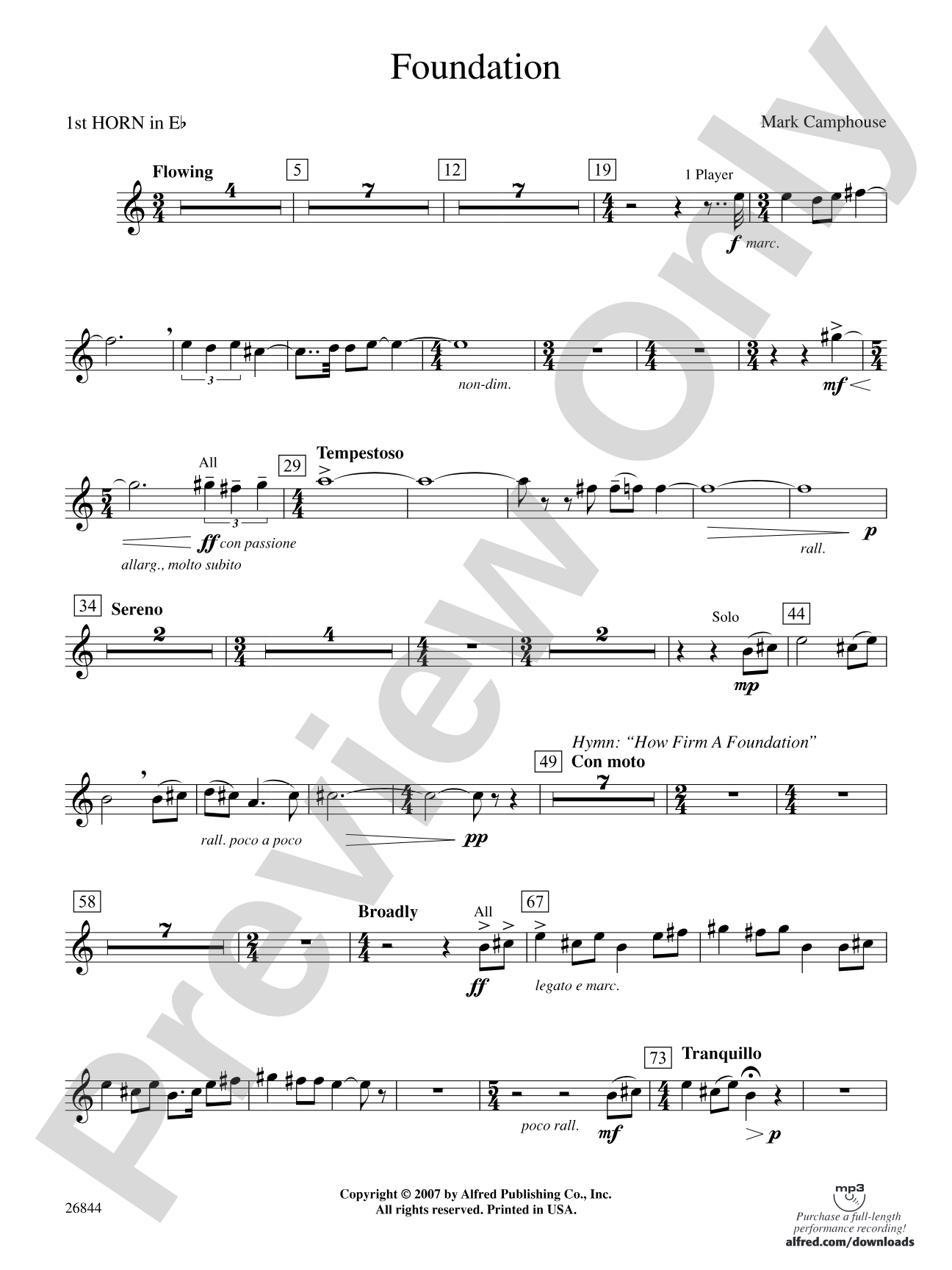Foundation: (wp) 1st Horn in E-flat