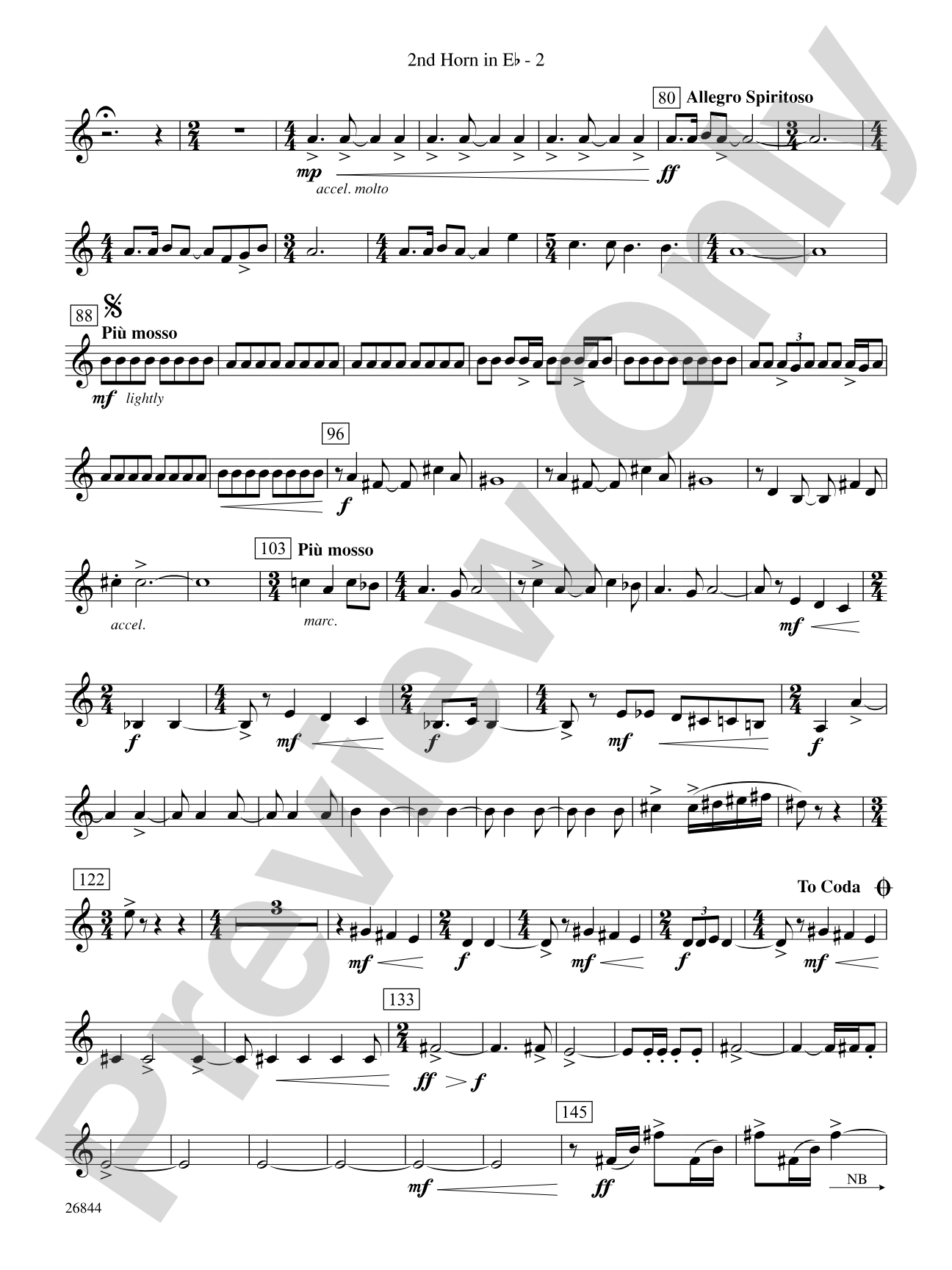 Foundation: (wp) 2nd Horn in E-flat