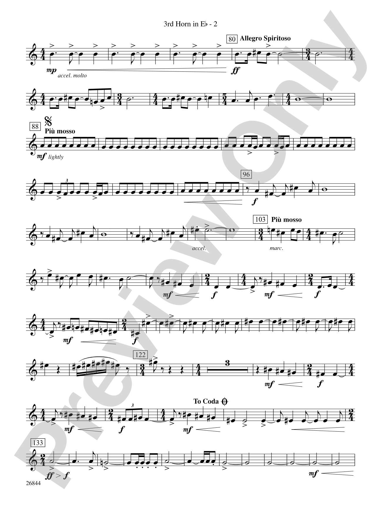 Foundation: (wp) 3rd Horn in E-flat