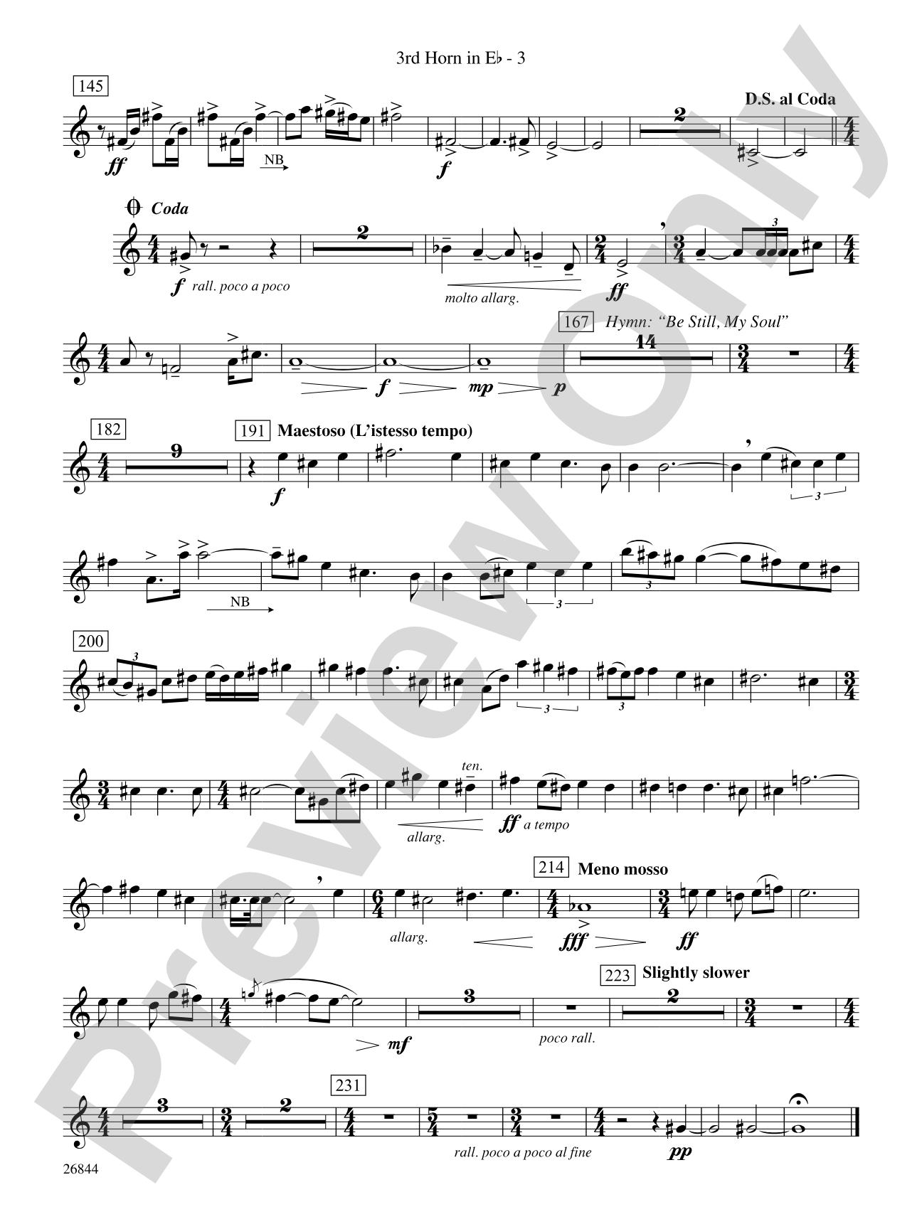 Foundation: (wp) 3rd Horn in E-flat