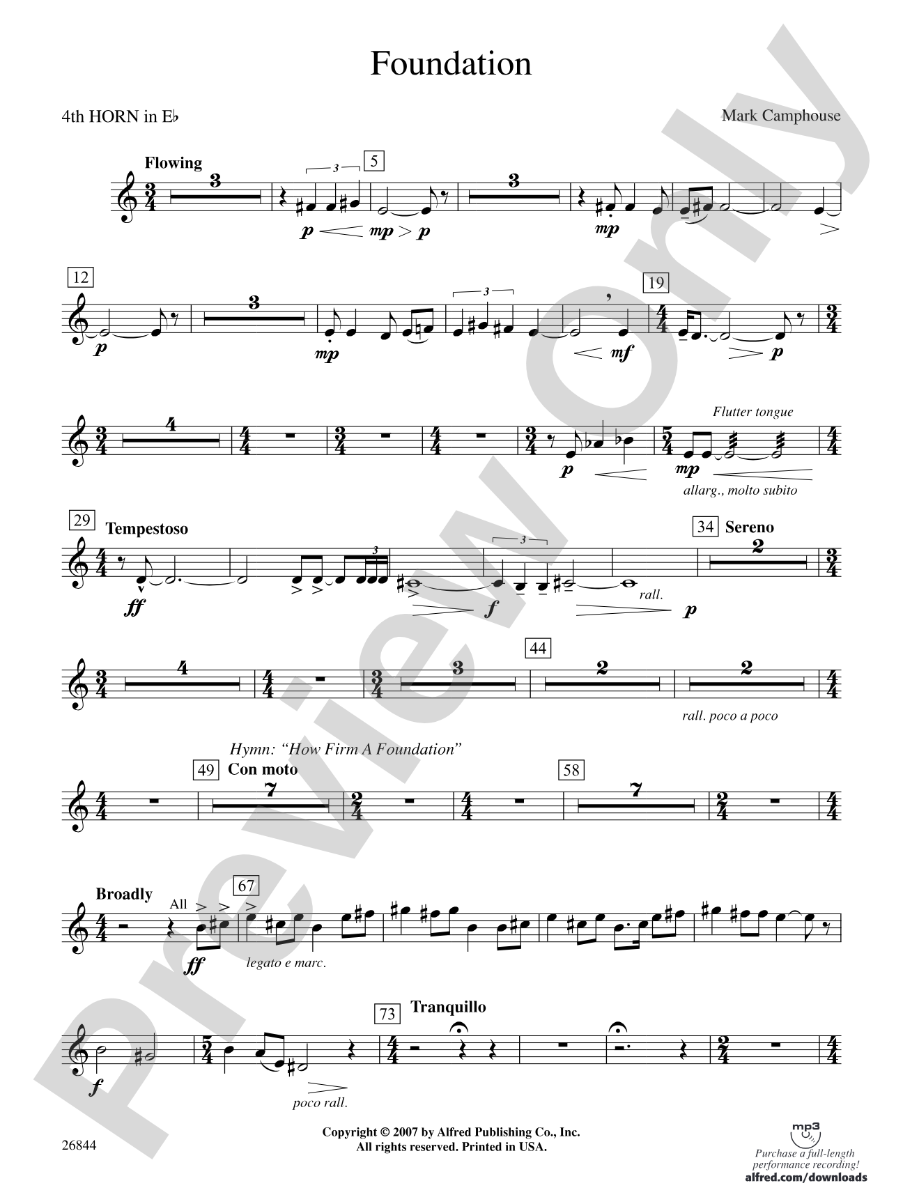 Foundation: (wp) 4th Horn in E-flat