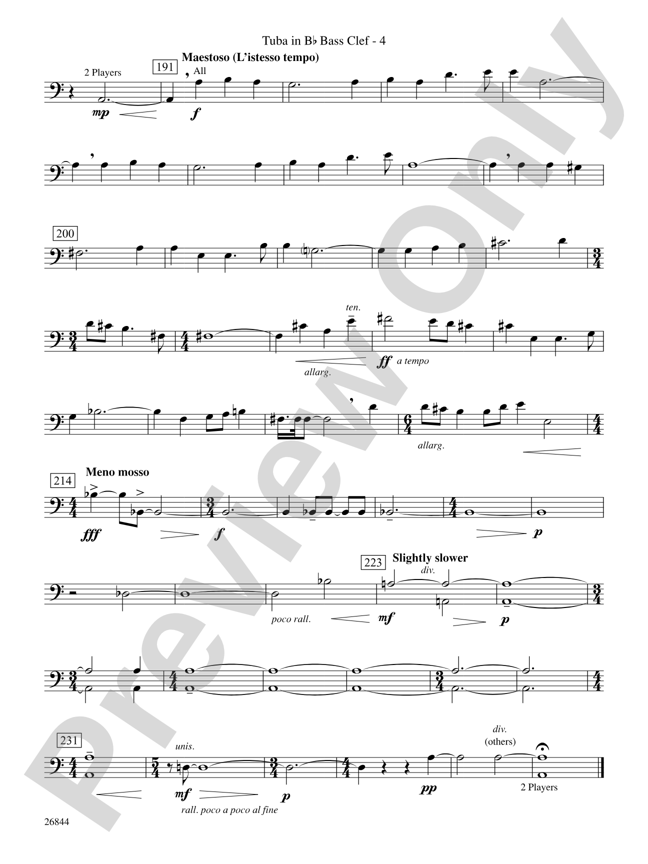 Foundation: (wp) B-flat Tuba B.C.