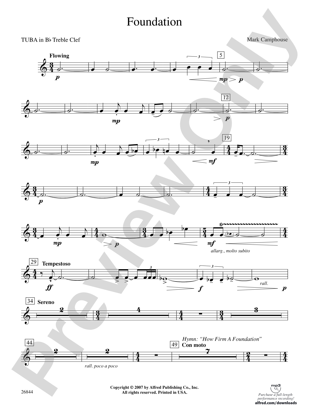 Foundation: (wp) B-flat Tuba T.C.
