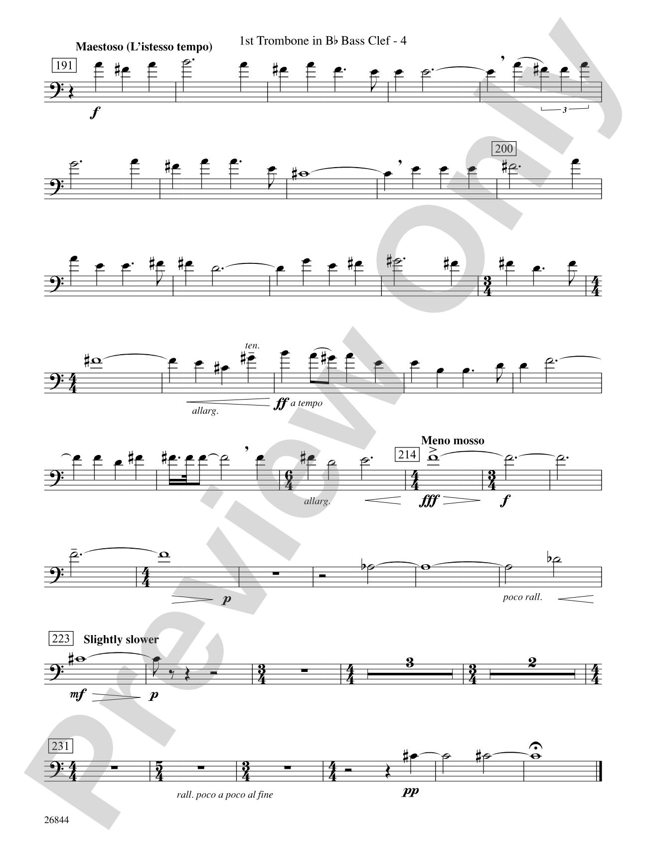 Foundation: (wp) 1st B-flat Trombone B.C.