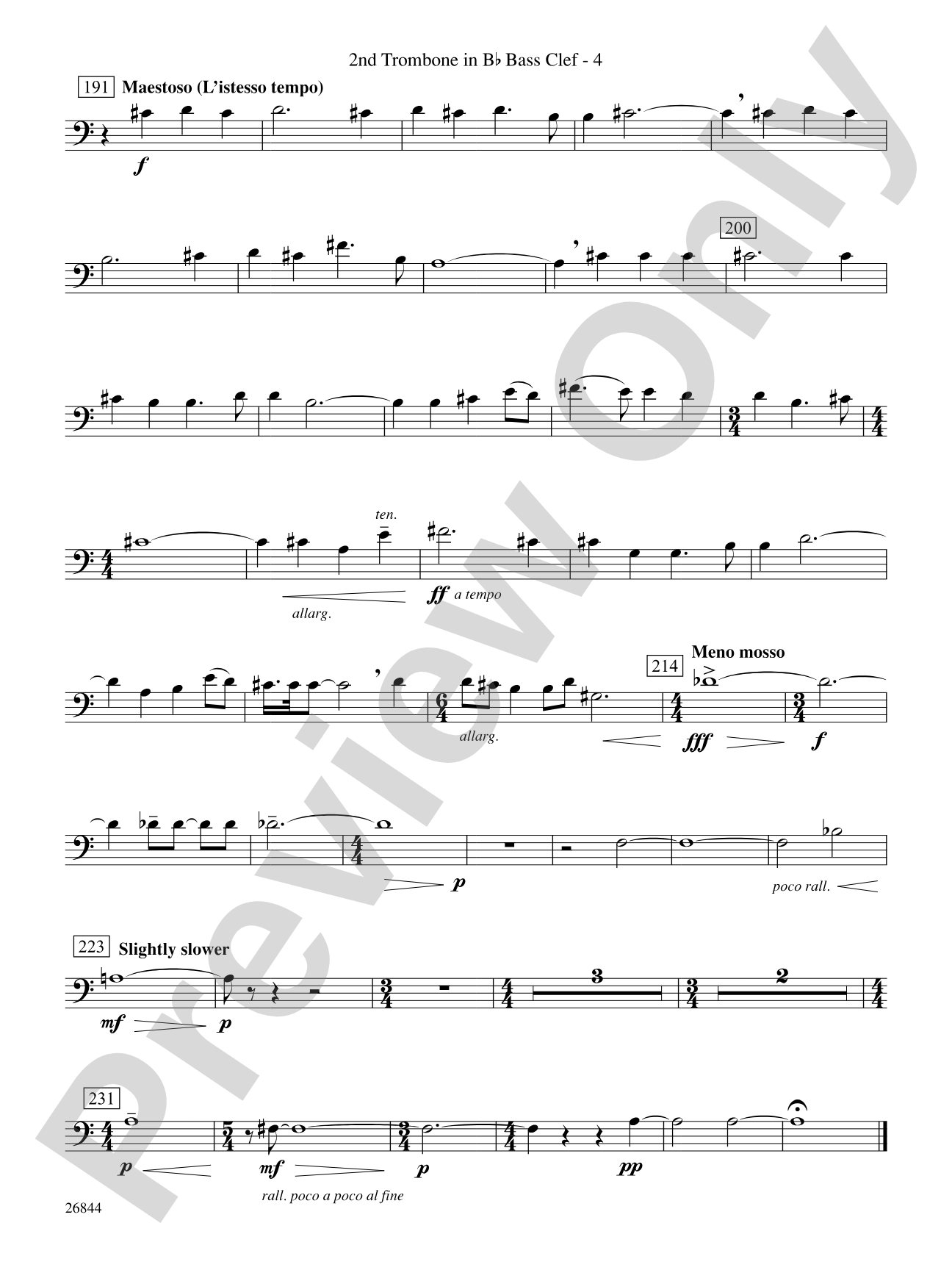 Foundation: (wp) 2nd B-flat Trombone B.C.