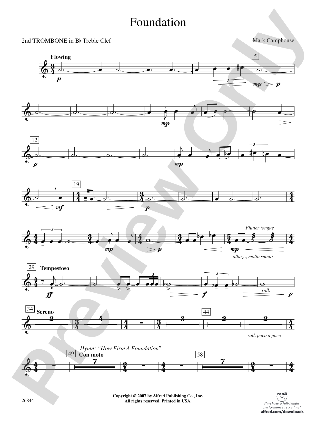 Foundation: (wp) 2nd B-flat Trombone T.C.