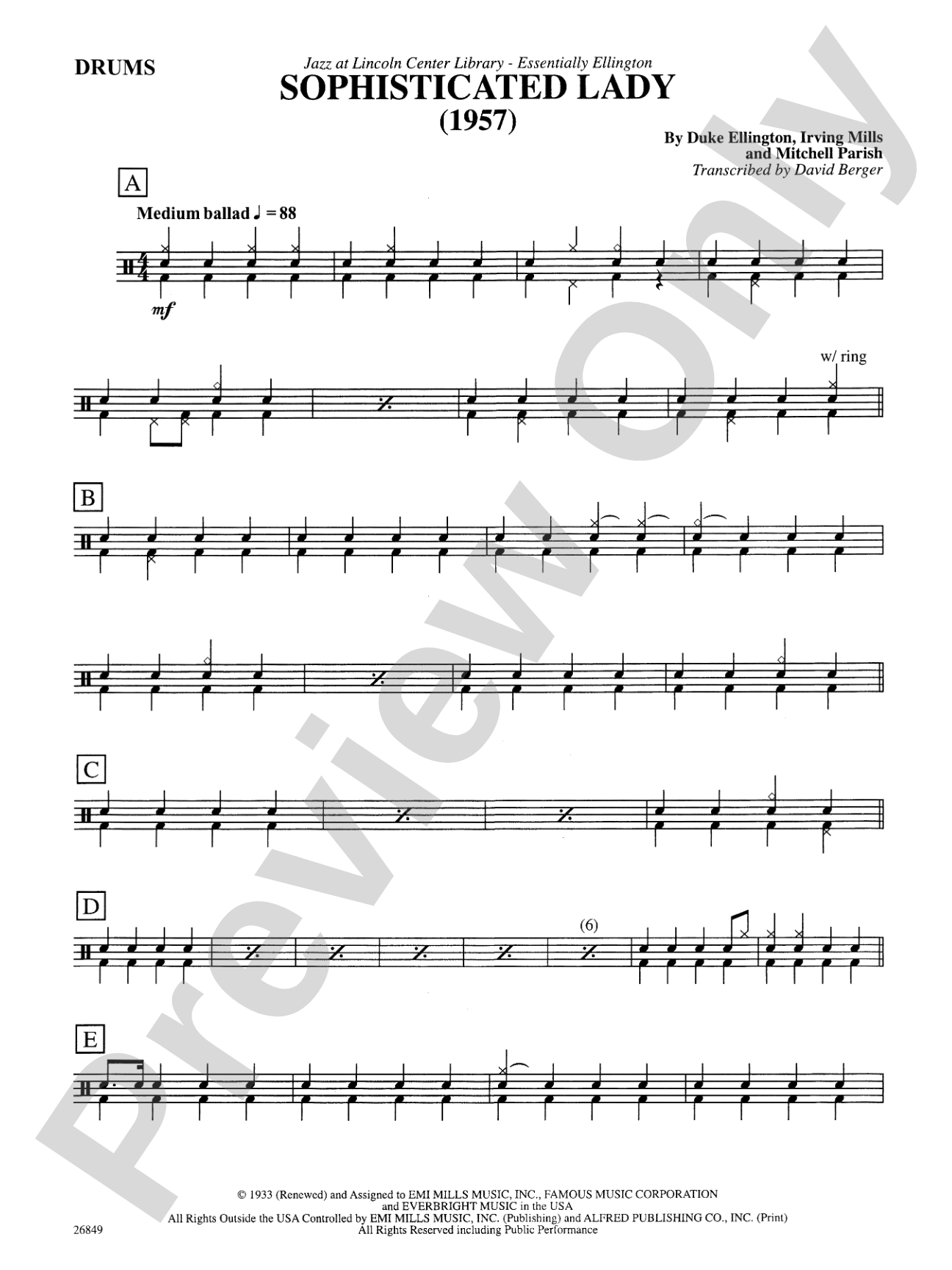 Sophisticated Lady: Drums