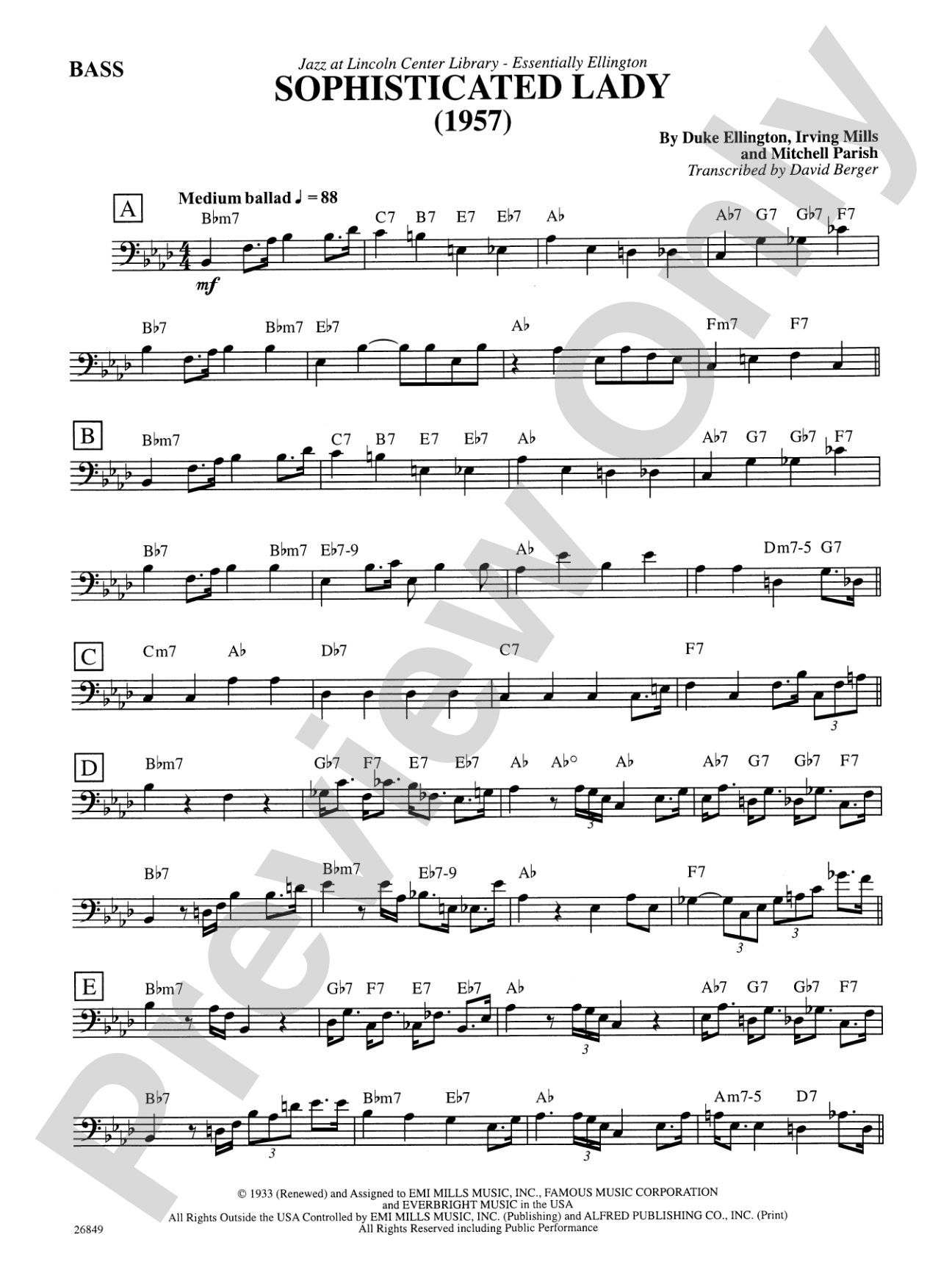 Sophisticated Lady: String Bass
