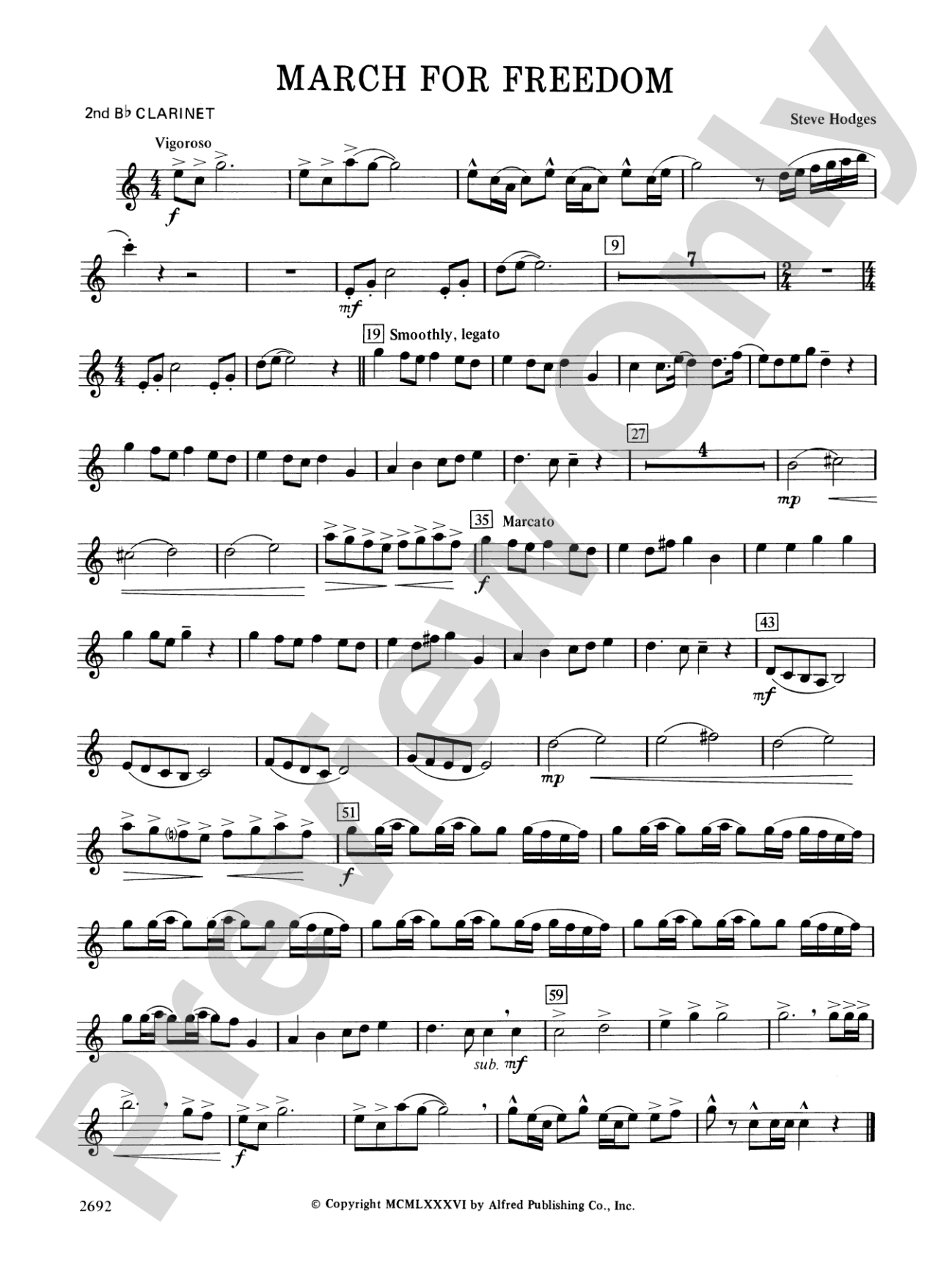 March for Freedom: 2nd B-flat Clarinet
