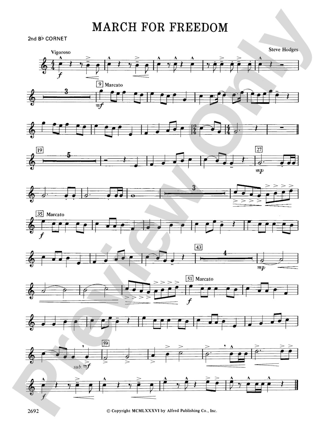 March for Freedom: 2nd B-flat Cornet