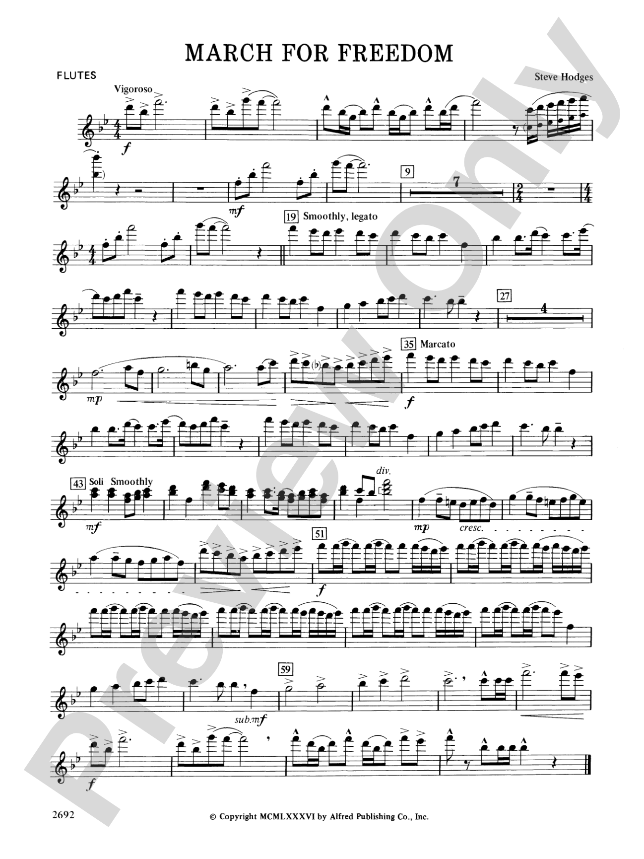 March for Freedom: Flute