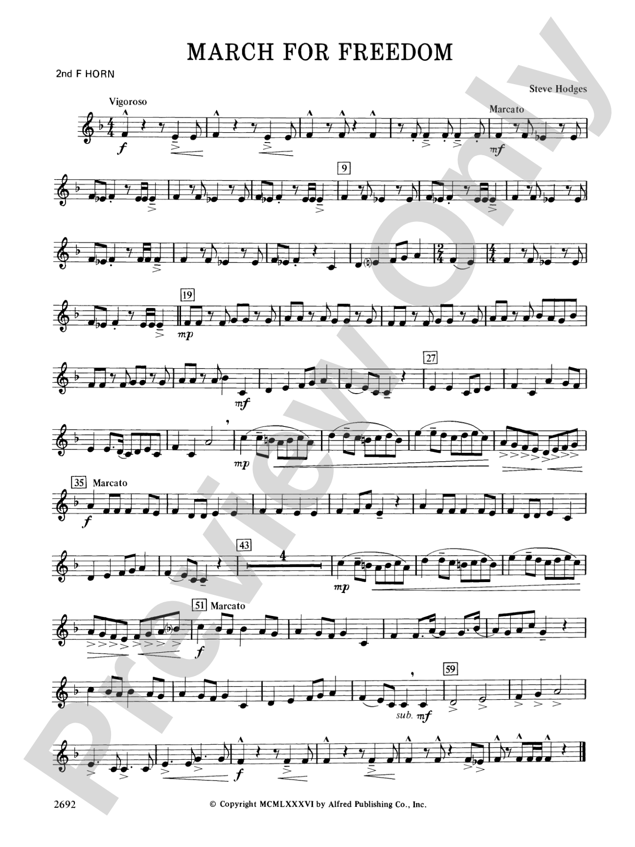 March for Freedom: 2nd F Horn