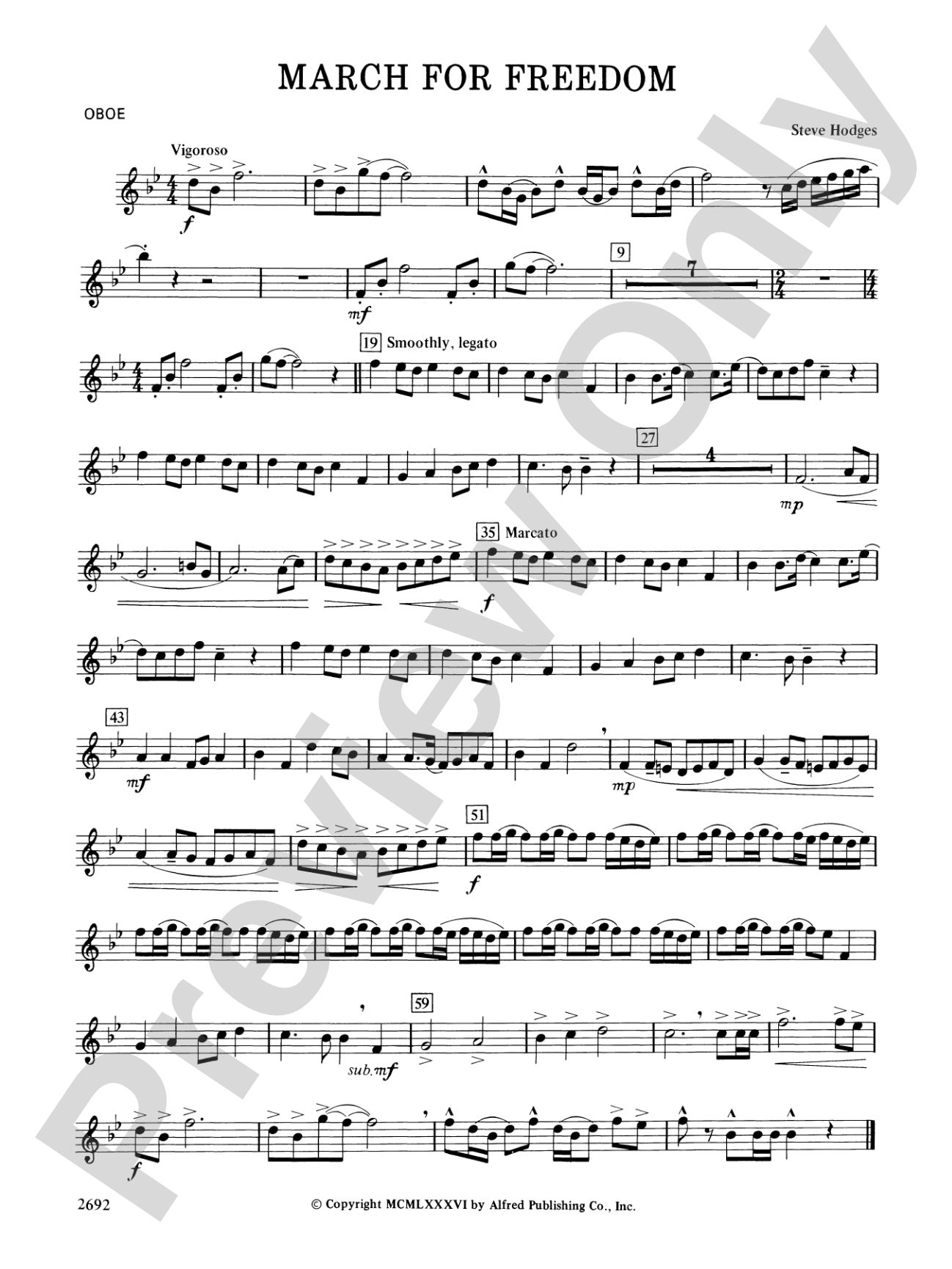 March for Freedom: Oboe