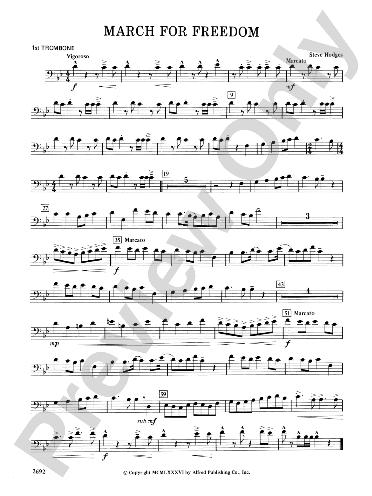 March for Freedom: 1st Trombone