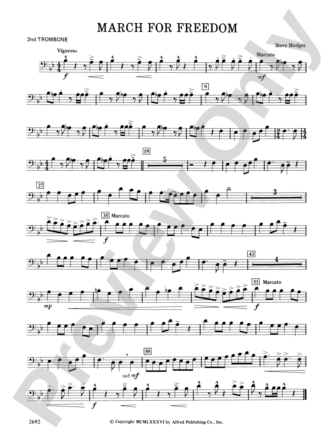 March for Freedom: 2nd Trombone