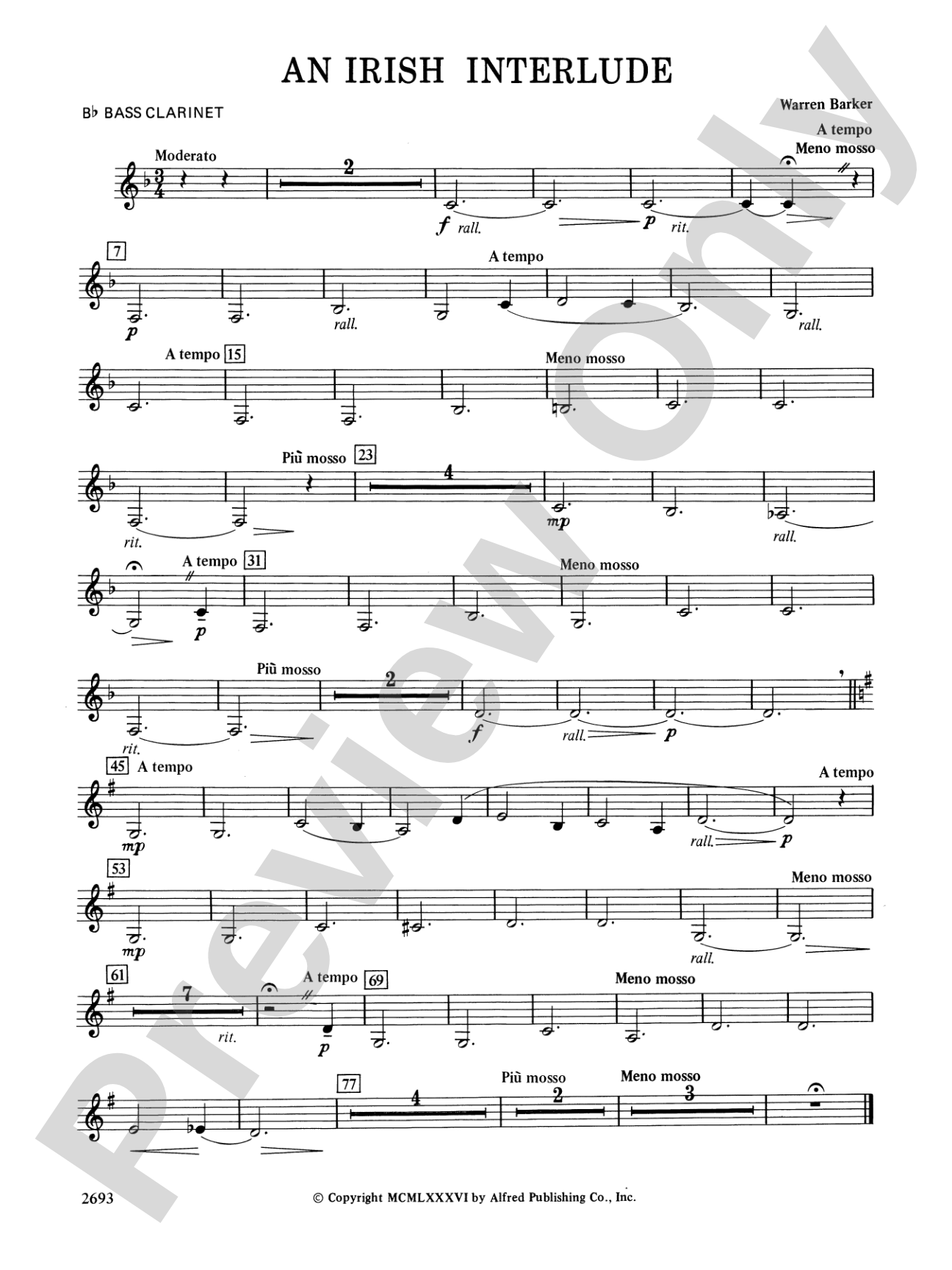 An Irish Interlude: B-flat Bass Clarinet
