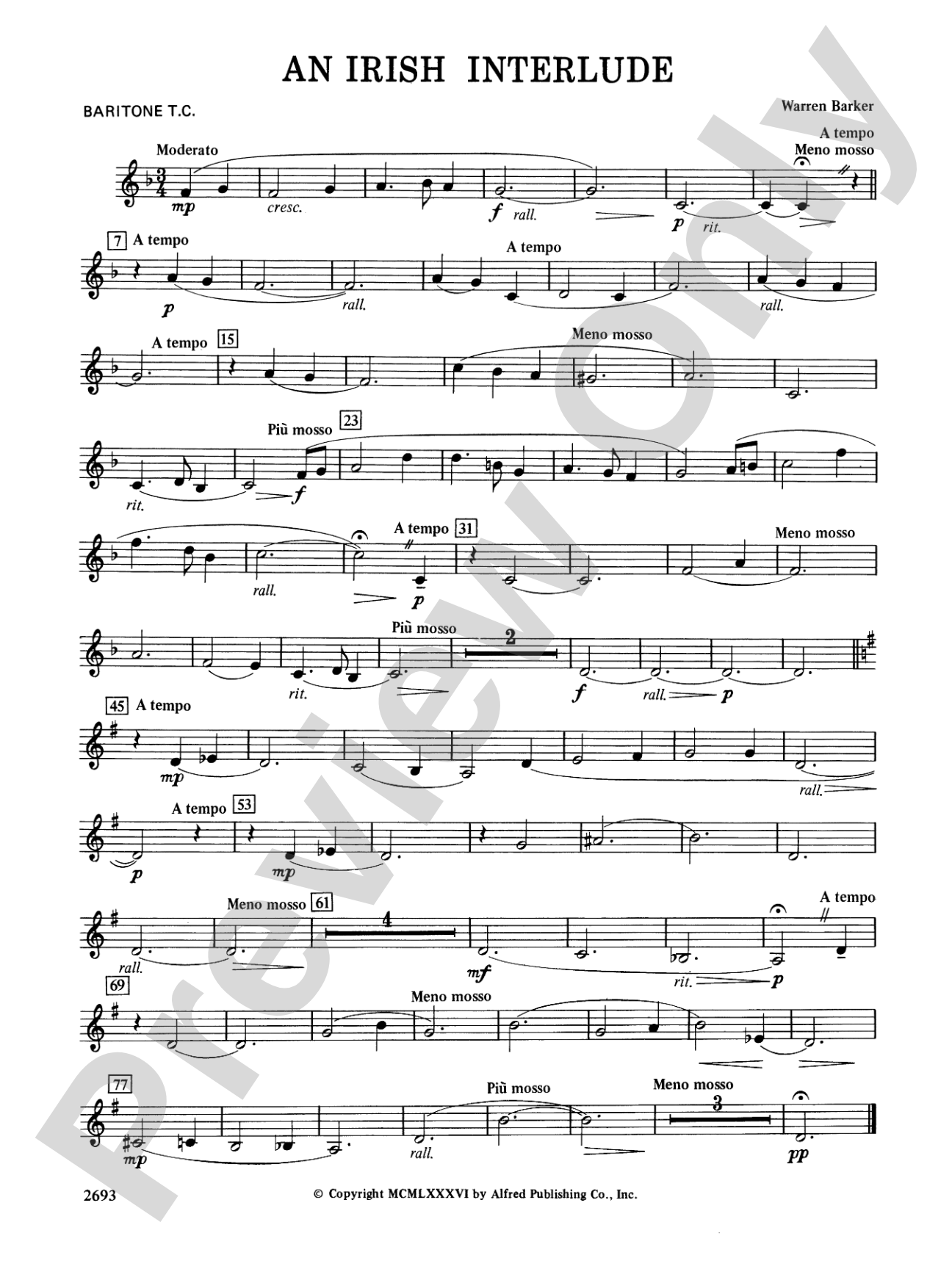 An Irish Interlude: Baritone T.C.