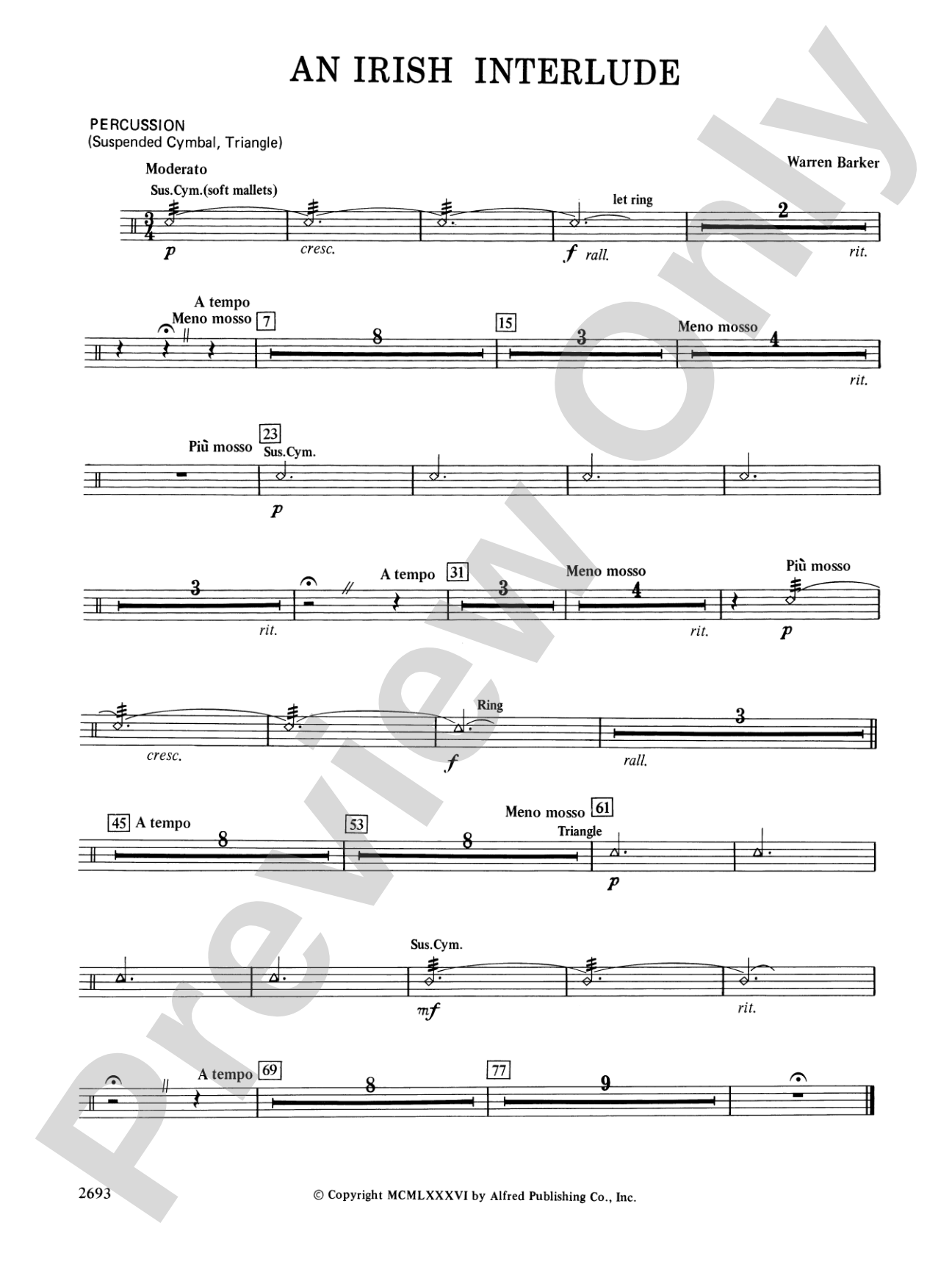 An Irish Interlude: 1st Percussion