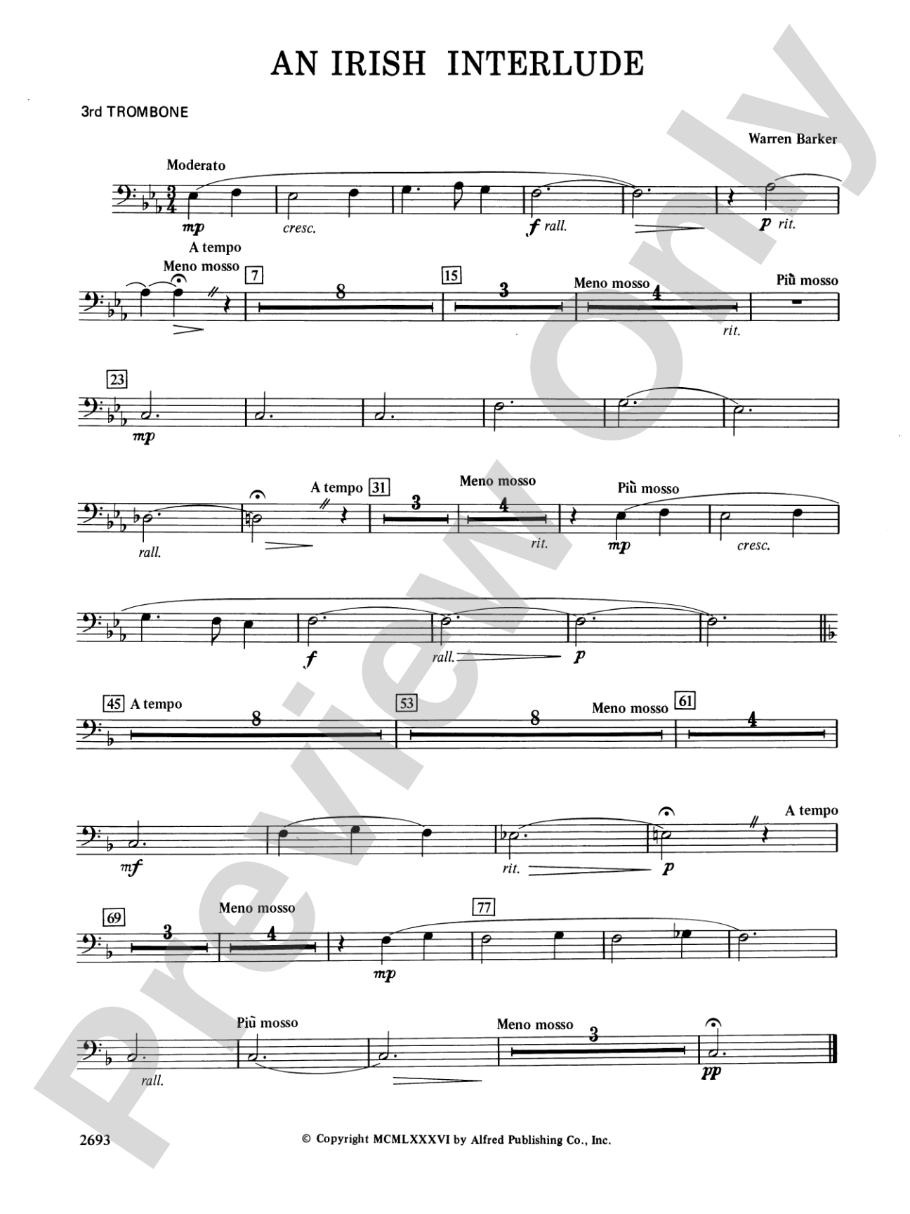 An Irish Interlude: 3rd Trombone