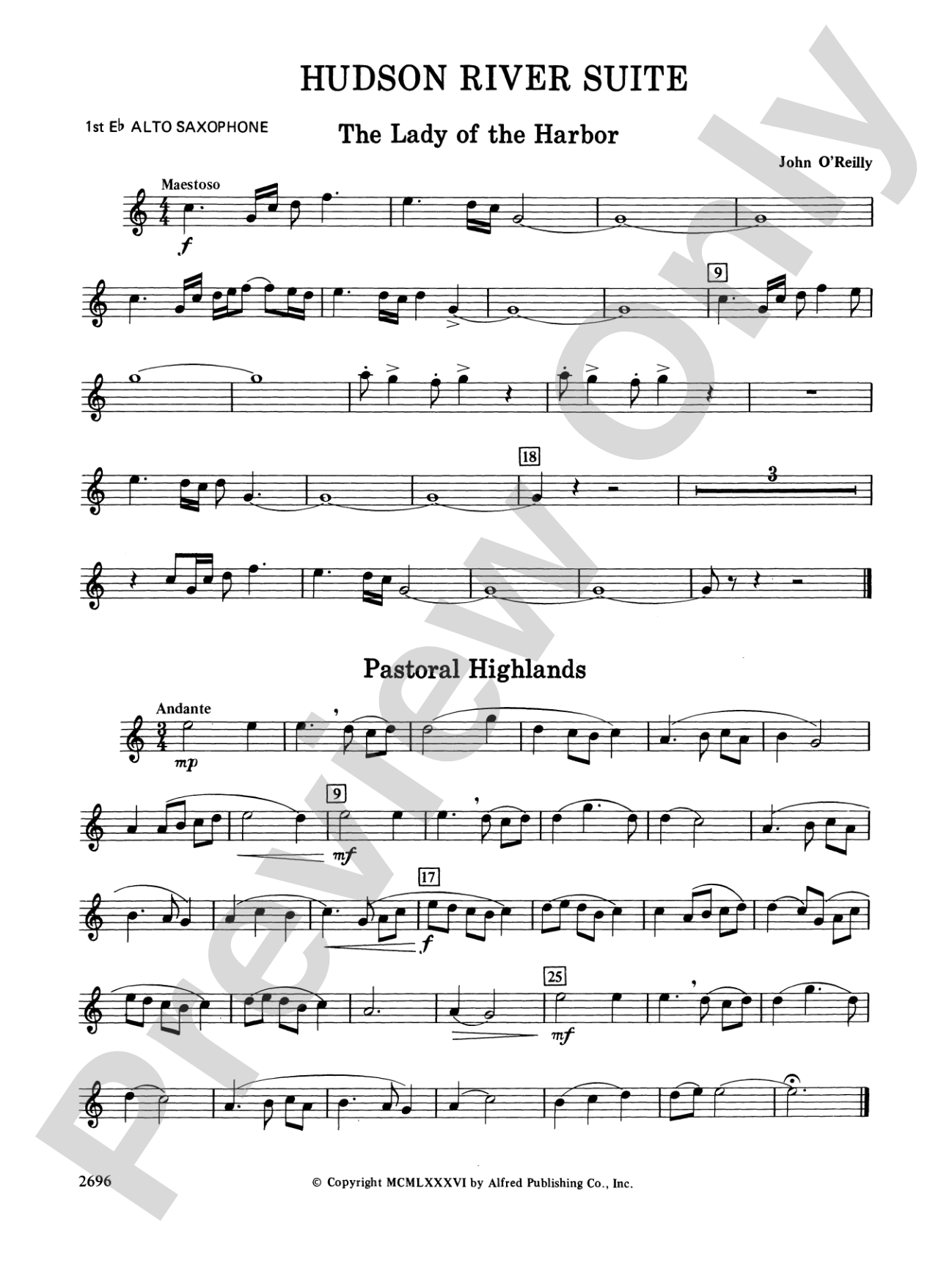 Hudson River Suite: E-flat Alto Saxophone
