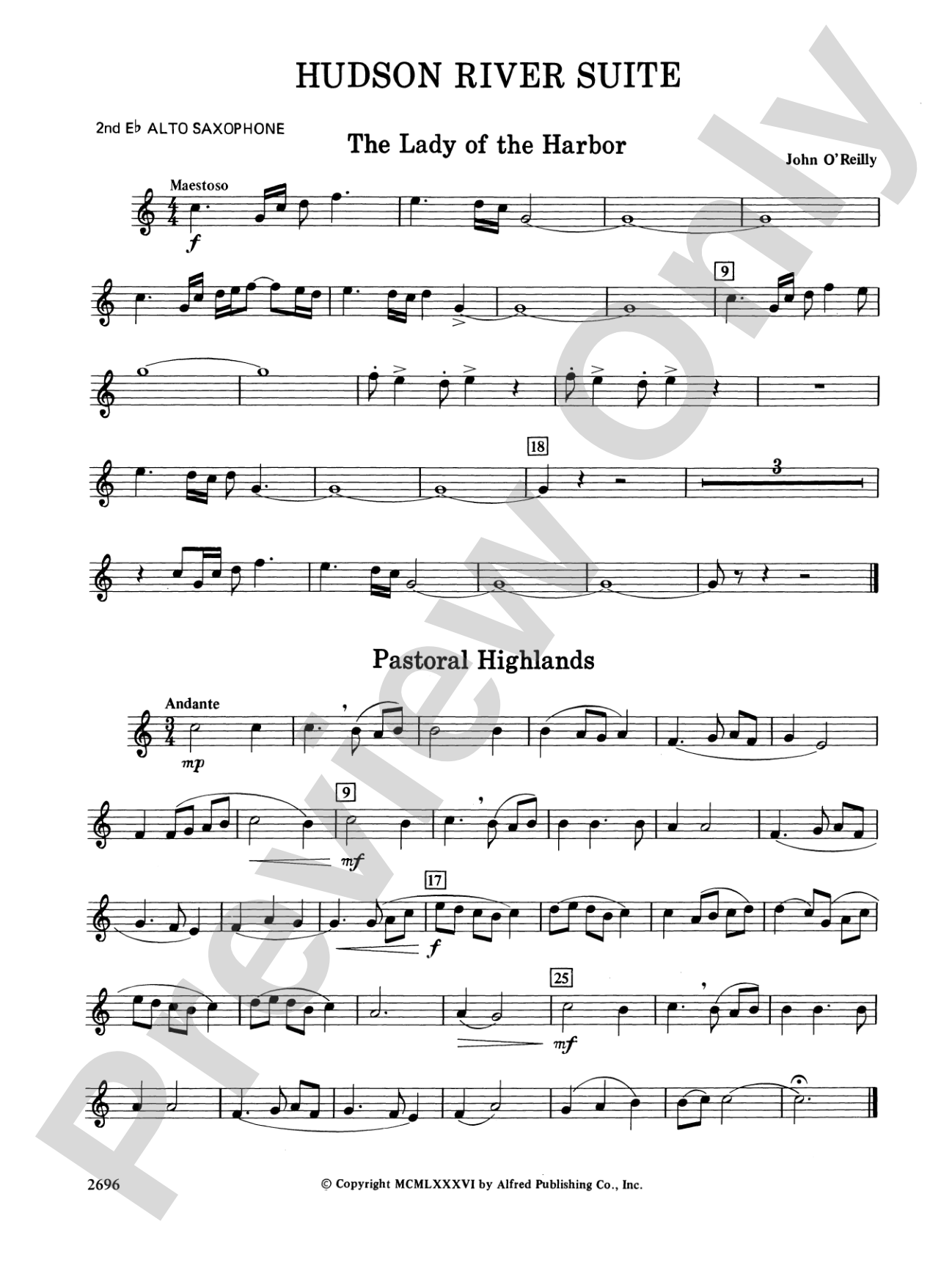 Hudson River Suite: 2nd E-flat Alto Saxophone