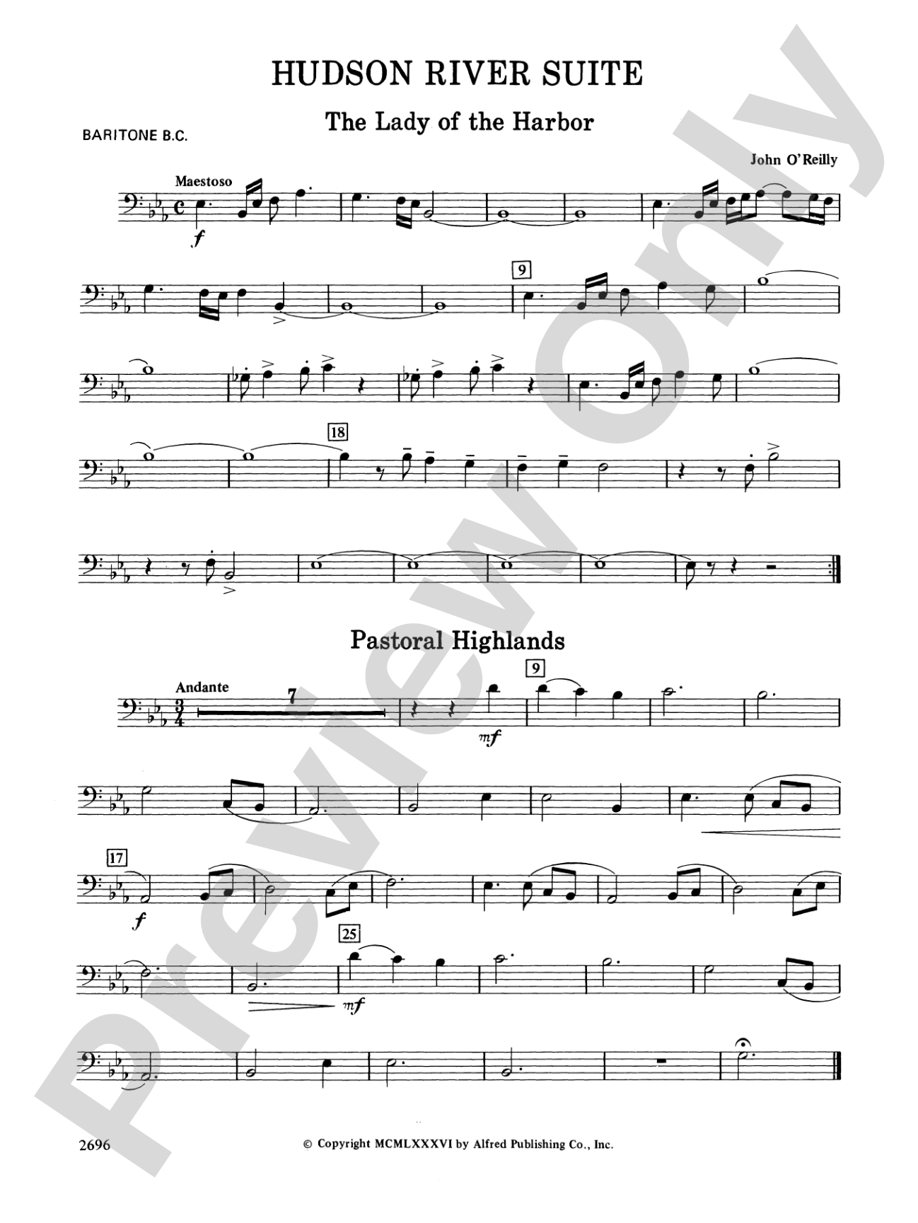 Hudson River Suite: Baritone B.C.