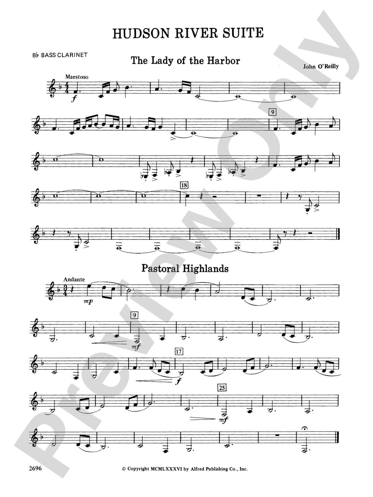 Hudson River Suite: B-flat Bass Clarinet
