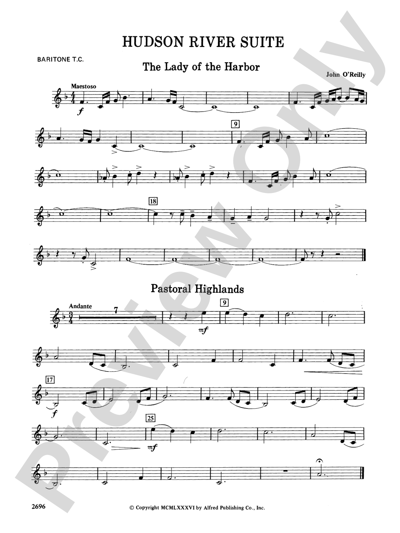 Hudson River Suite: Baritone T.C.