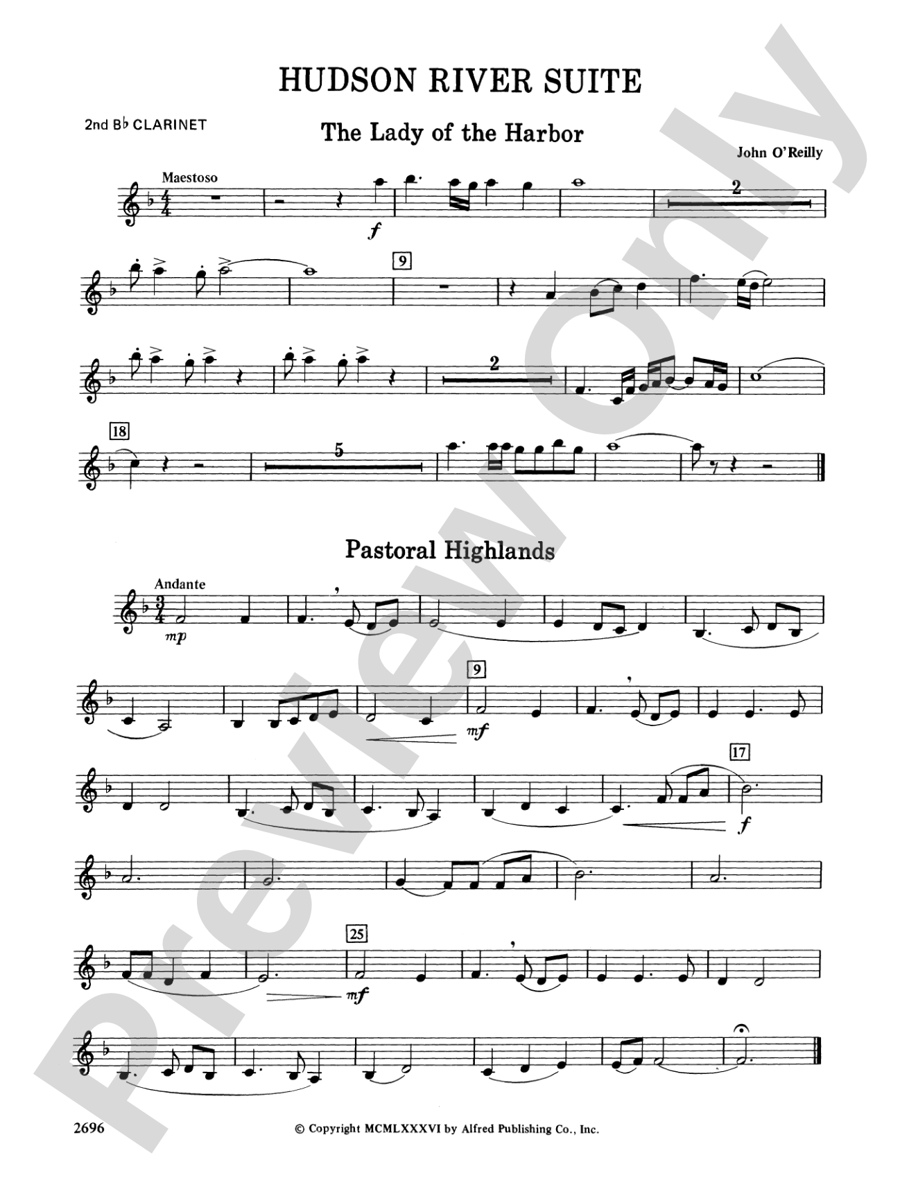 Hudson River Suite: 2nd B-flat Clarinet