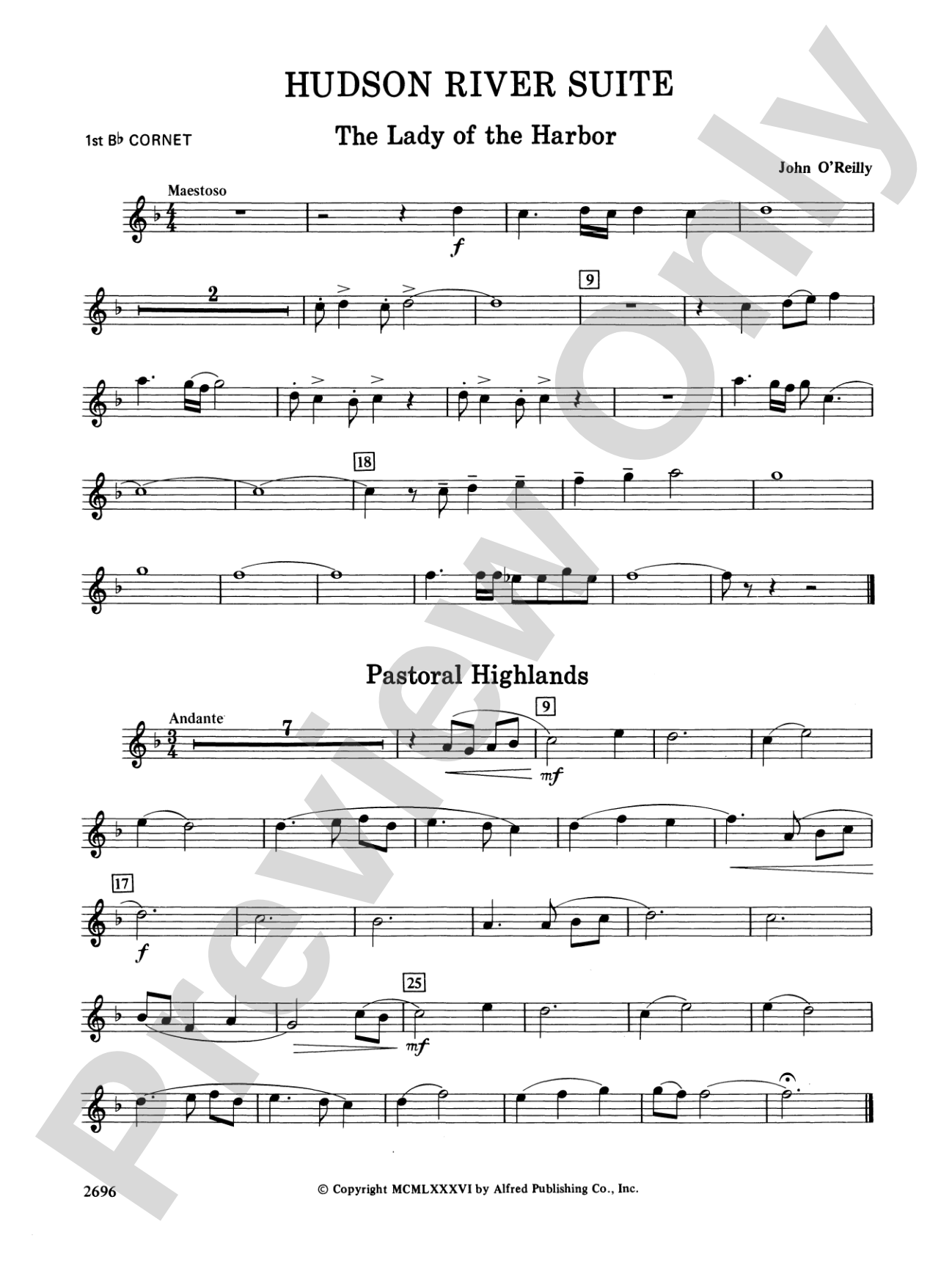 Hudson River Suite: 1st B-flat Cornet