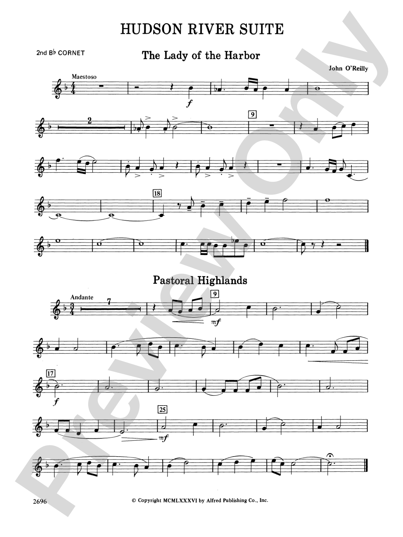 Hudson River Suite: 2nd B-flat Cornet