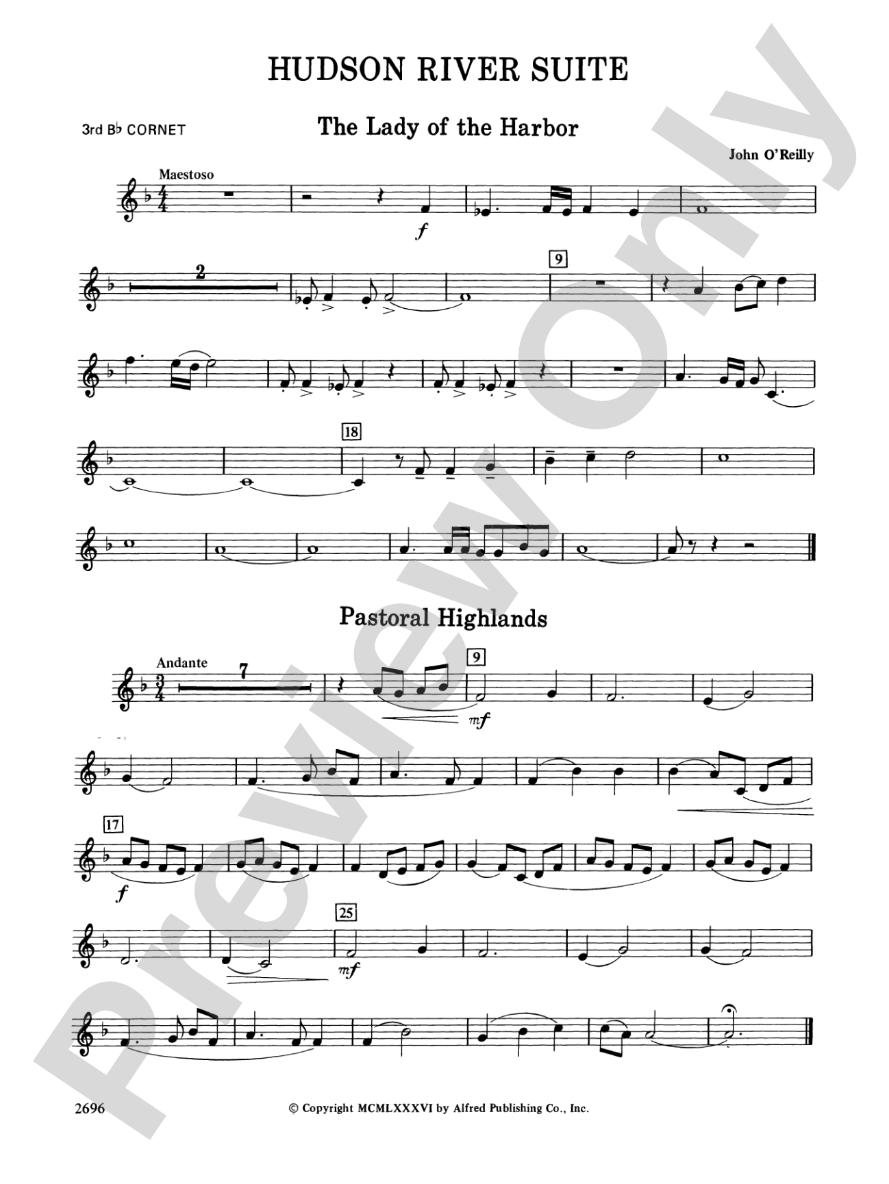 Hudson River Suite: 3rd B-flat Cornet
