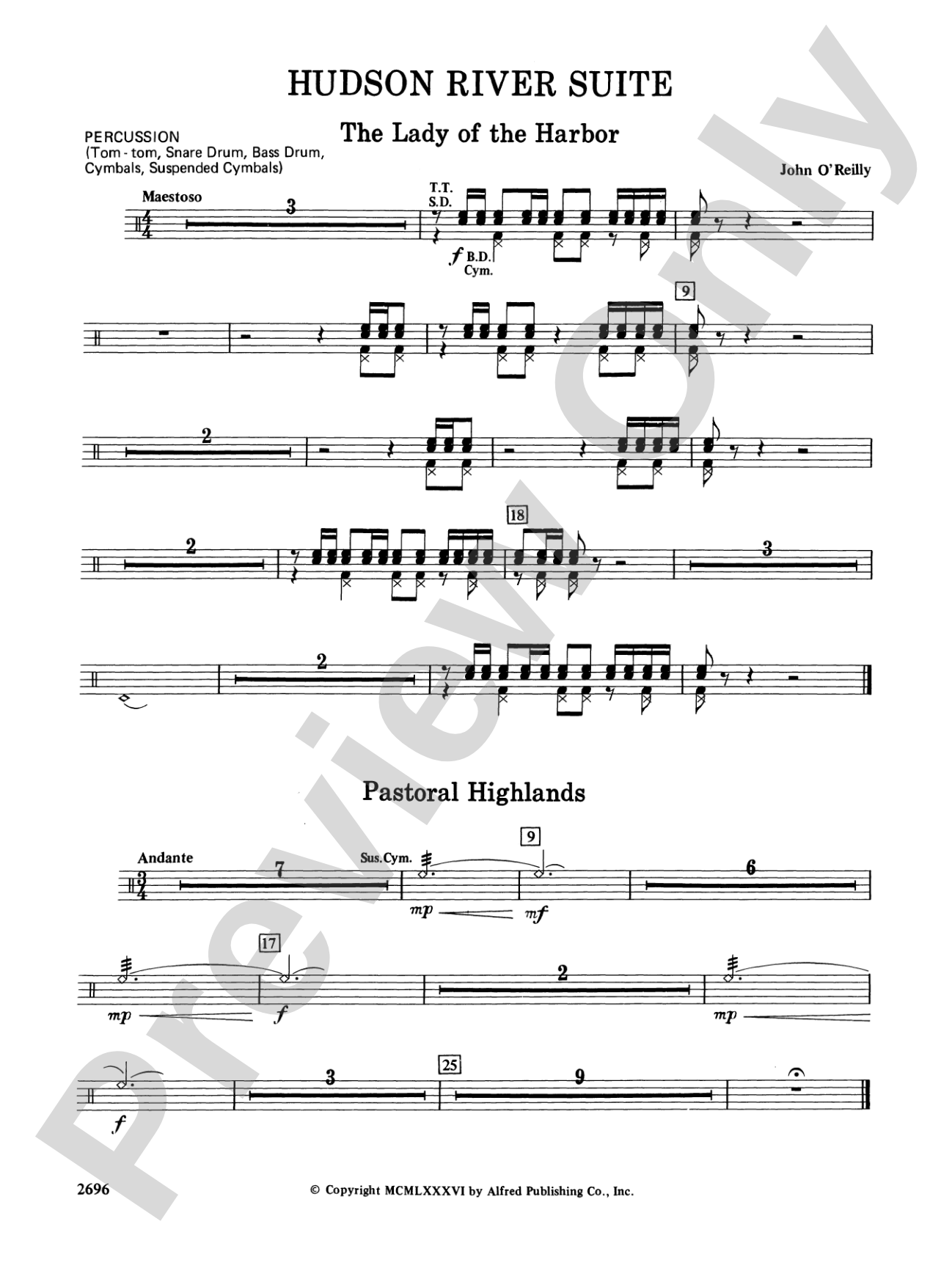 Hudson River Suite: 1st Percussion