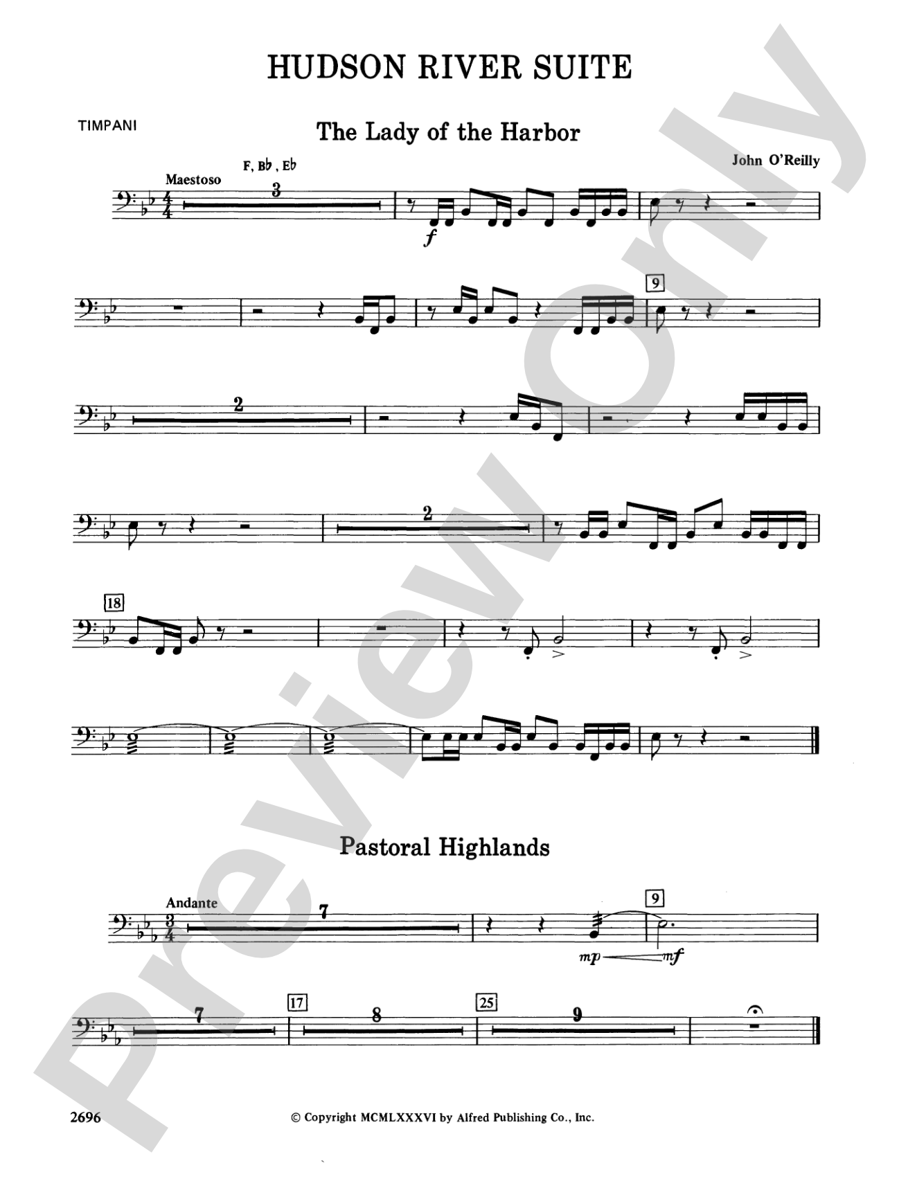 Hudson River Suite: Timpani