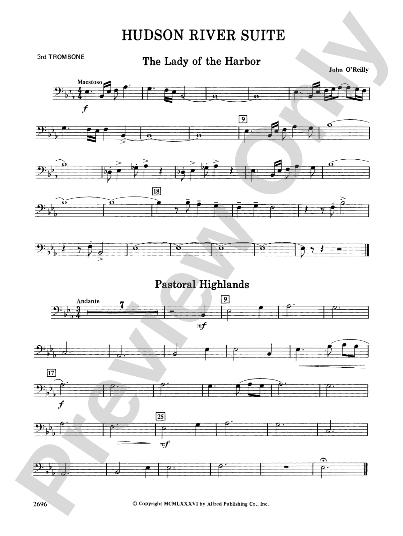 Hudson River Suite: 3rd Trombone