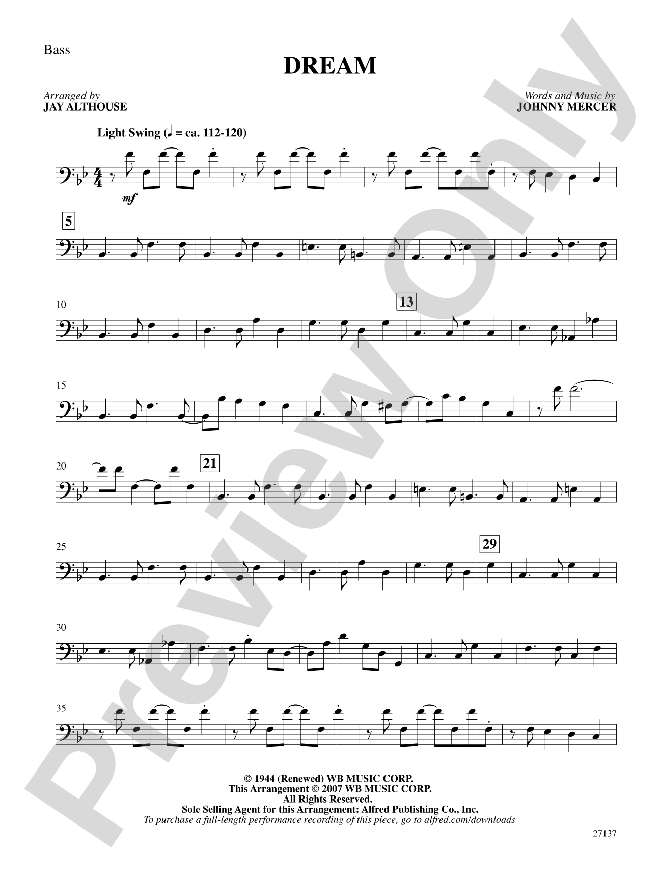 Dream: String Bass: Choral SoundPax