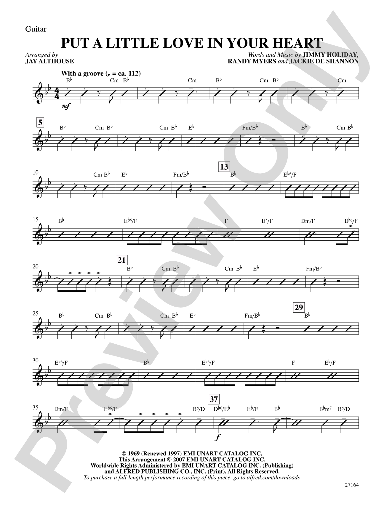 Put a Little Love in Your Heart: Guitar: Choral SoundPax