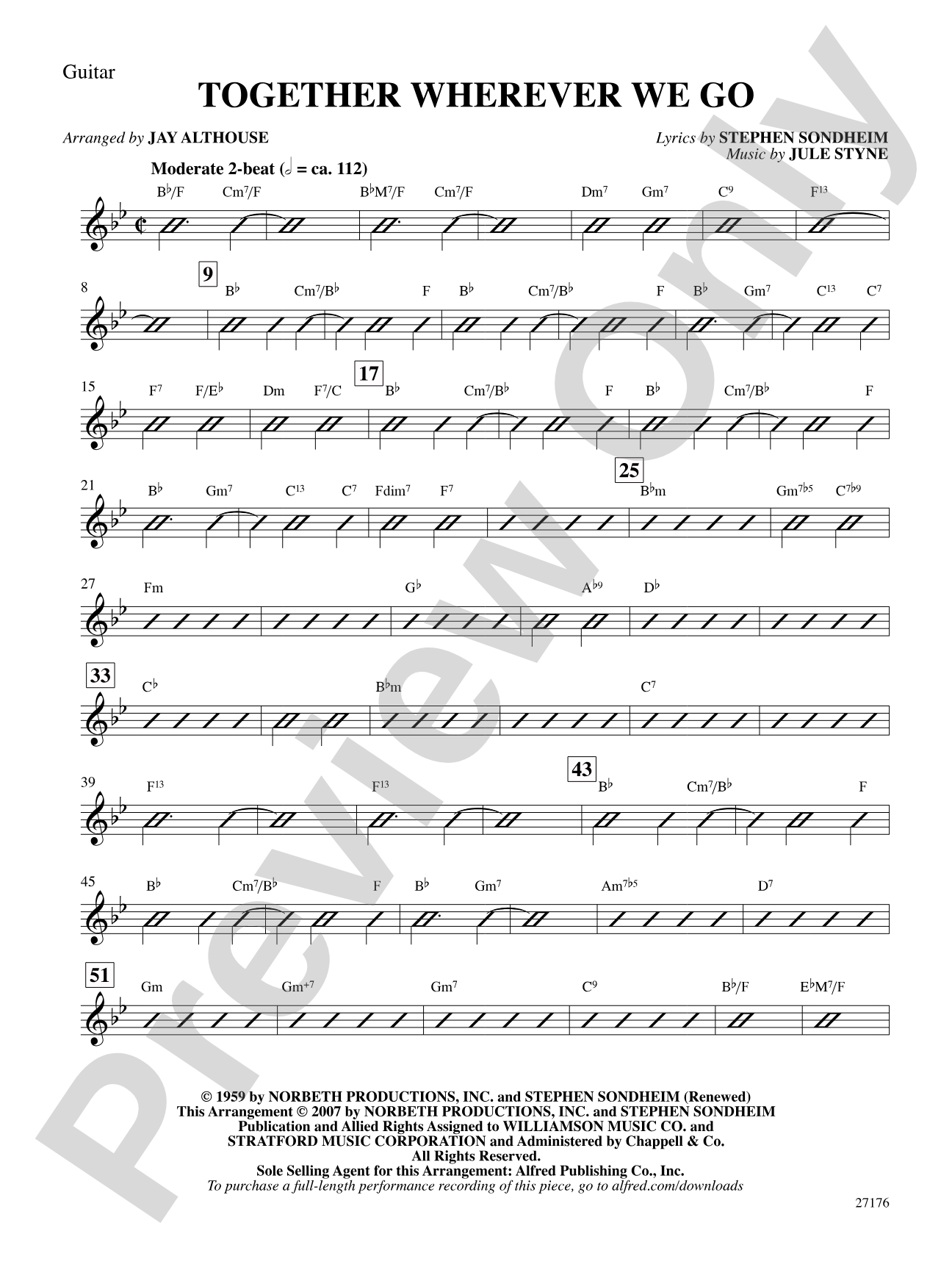 Together Wherever We Go (from Gypsy): Guitar: Choral SoundPax