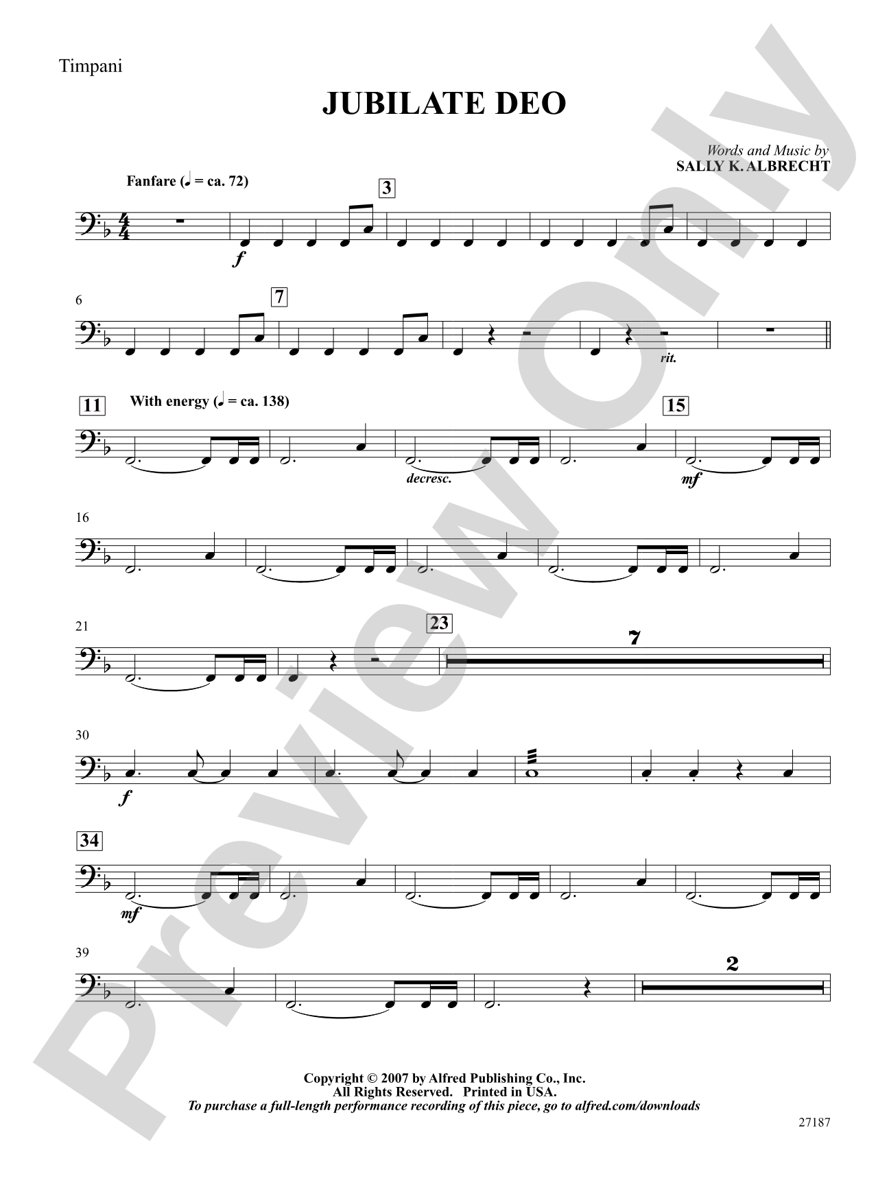 Jubilate Deo: Timpani: Choral SoundPax