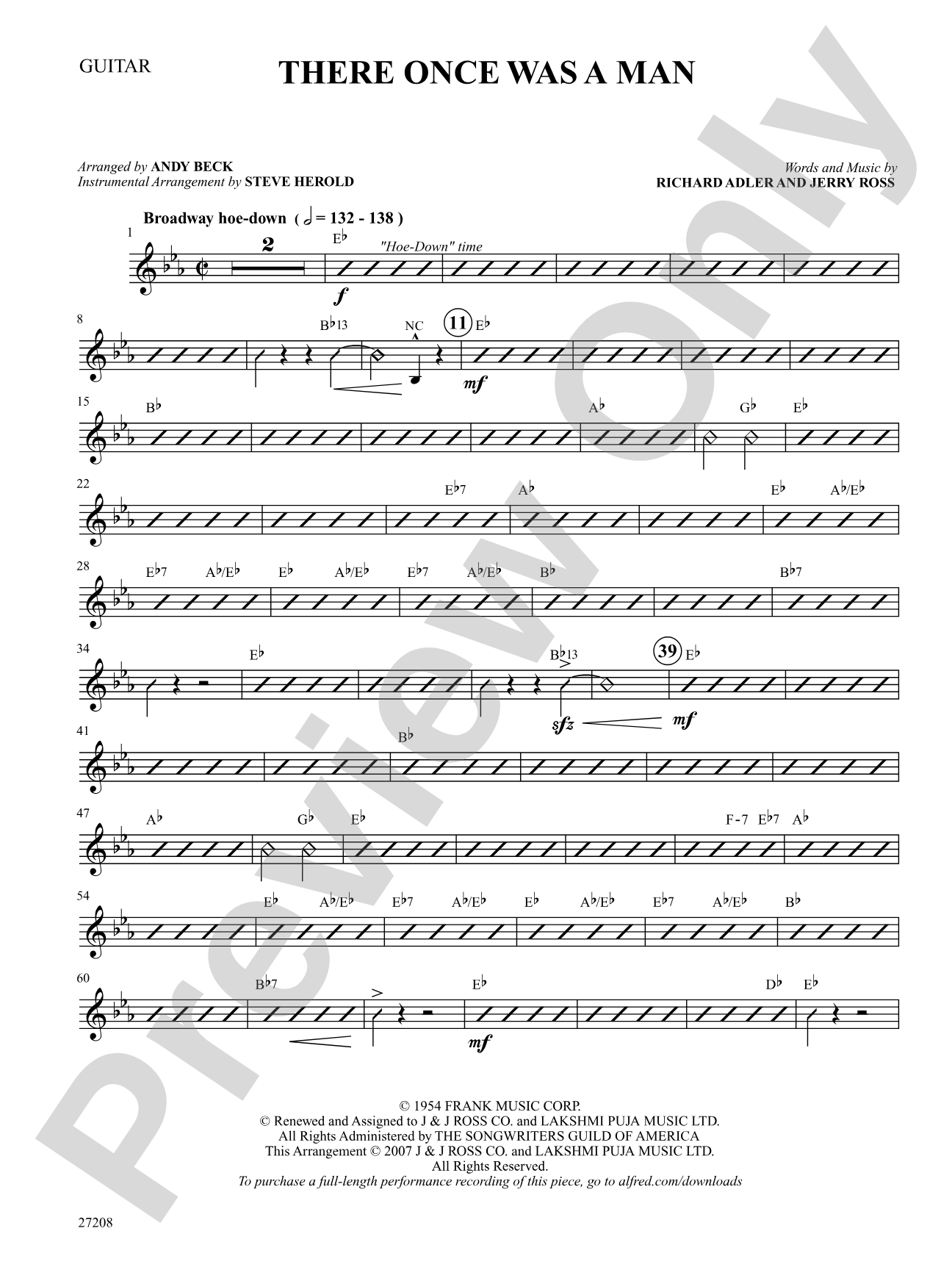There Once Was a Man (from The Pajama Game): Guitar: Choral SoundPax