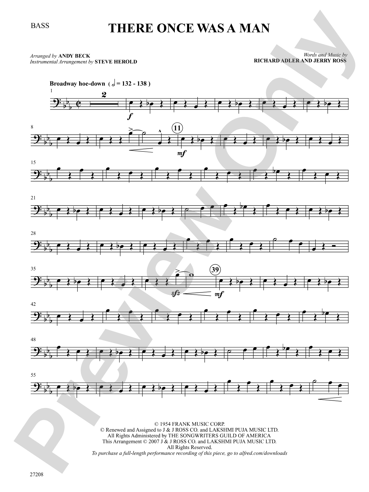 There Once Was a Man (from The Pajama Game): String Bass: Choral SoundPax