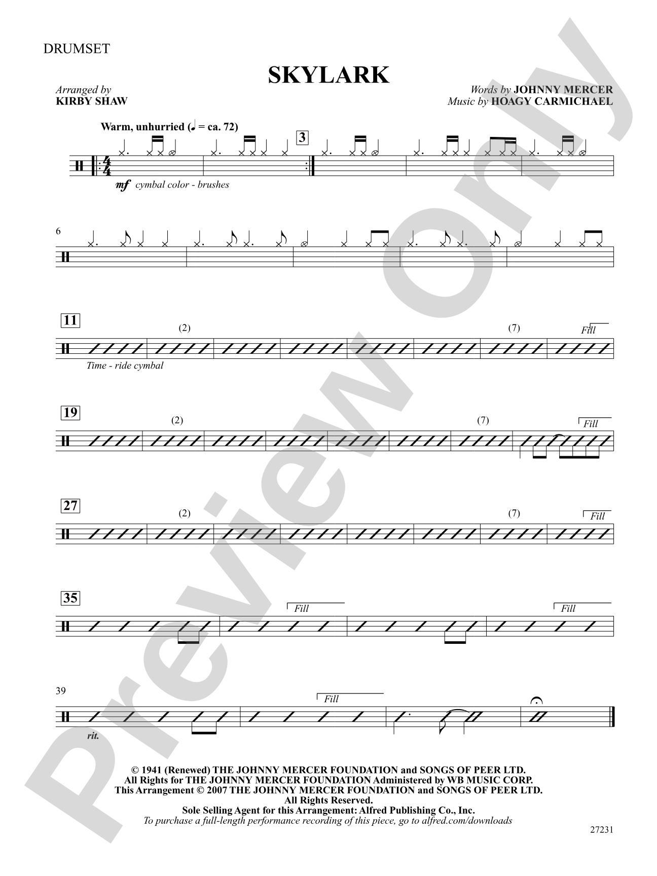 Skylark: Drums: Choral SoundPax